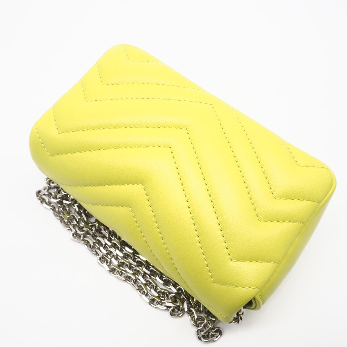 Gucci Gg Marmont Yellow Leather Shoulder Bag (Pre-Owned)