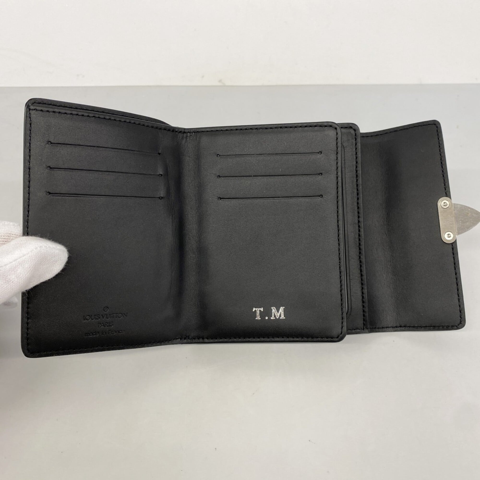 Louis Vuitton Noir Wallet (Tri-Fold) (Pre-Owned)