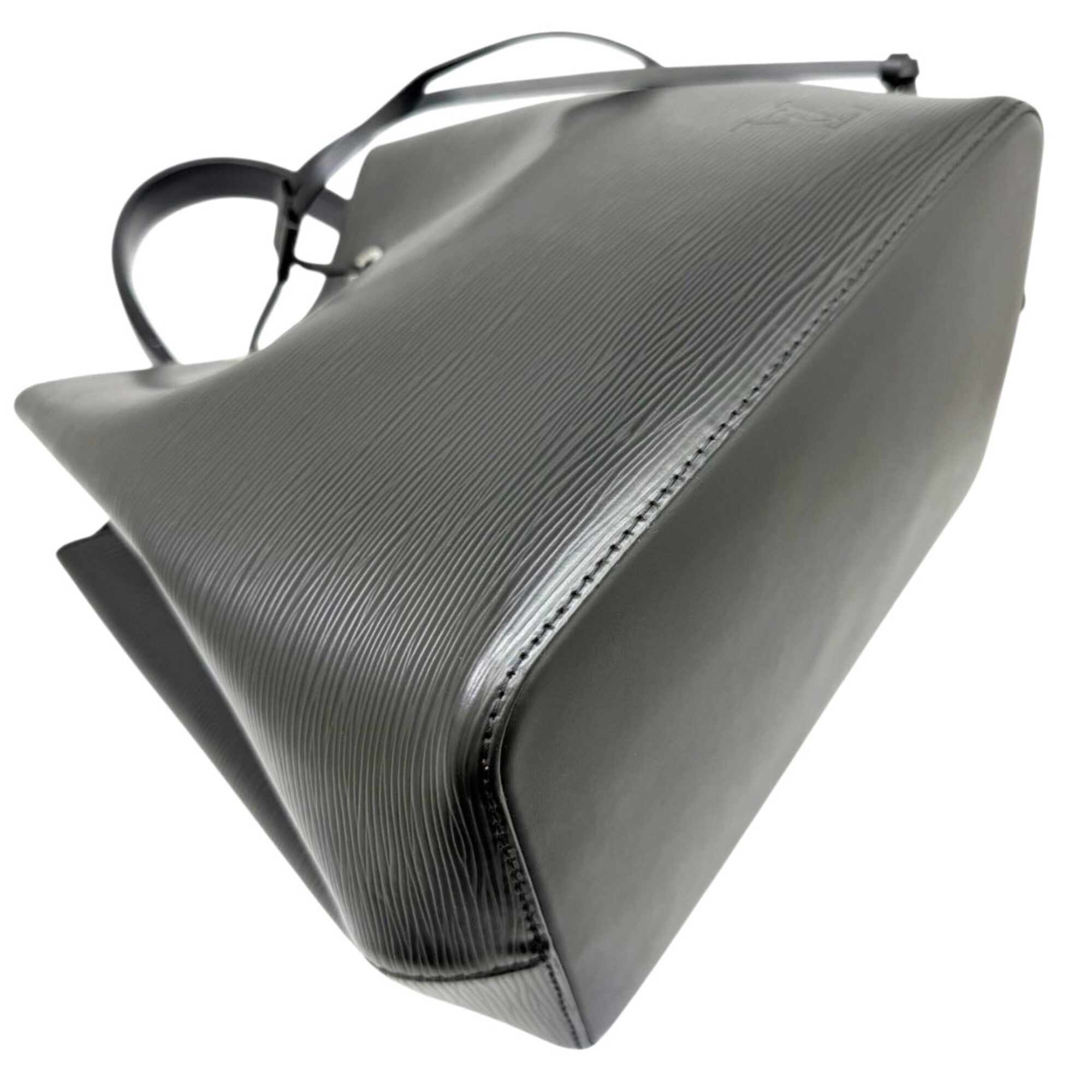 Louis Vuitton Noir Epi Leather Handbag Shoulder Bag (Pre-Owned)