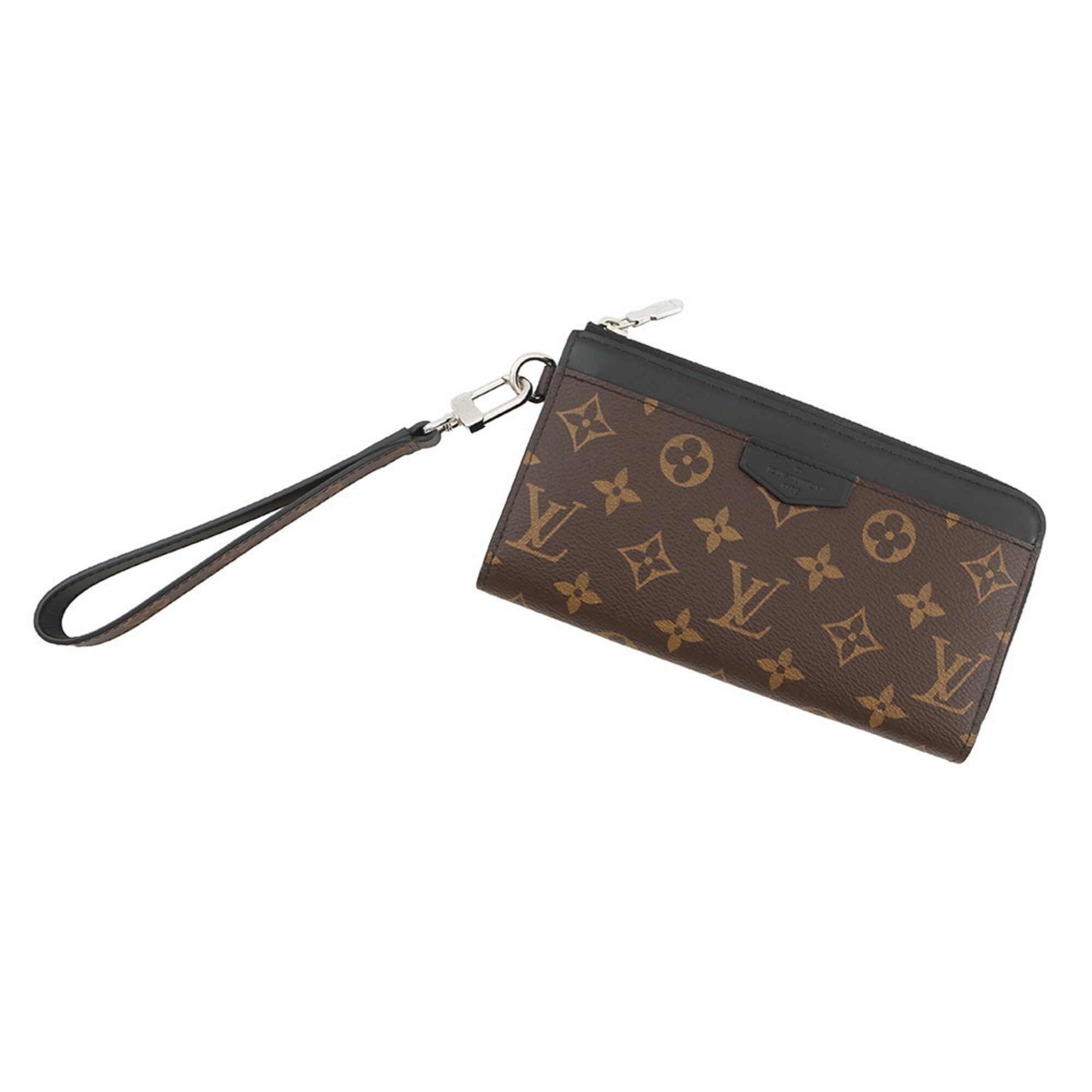 Louis Vuitton Black Monogram Macassar Noir Monogram Long Wallet (Bi-Fold) (Pre-Owned)