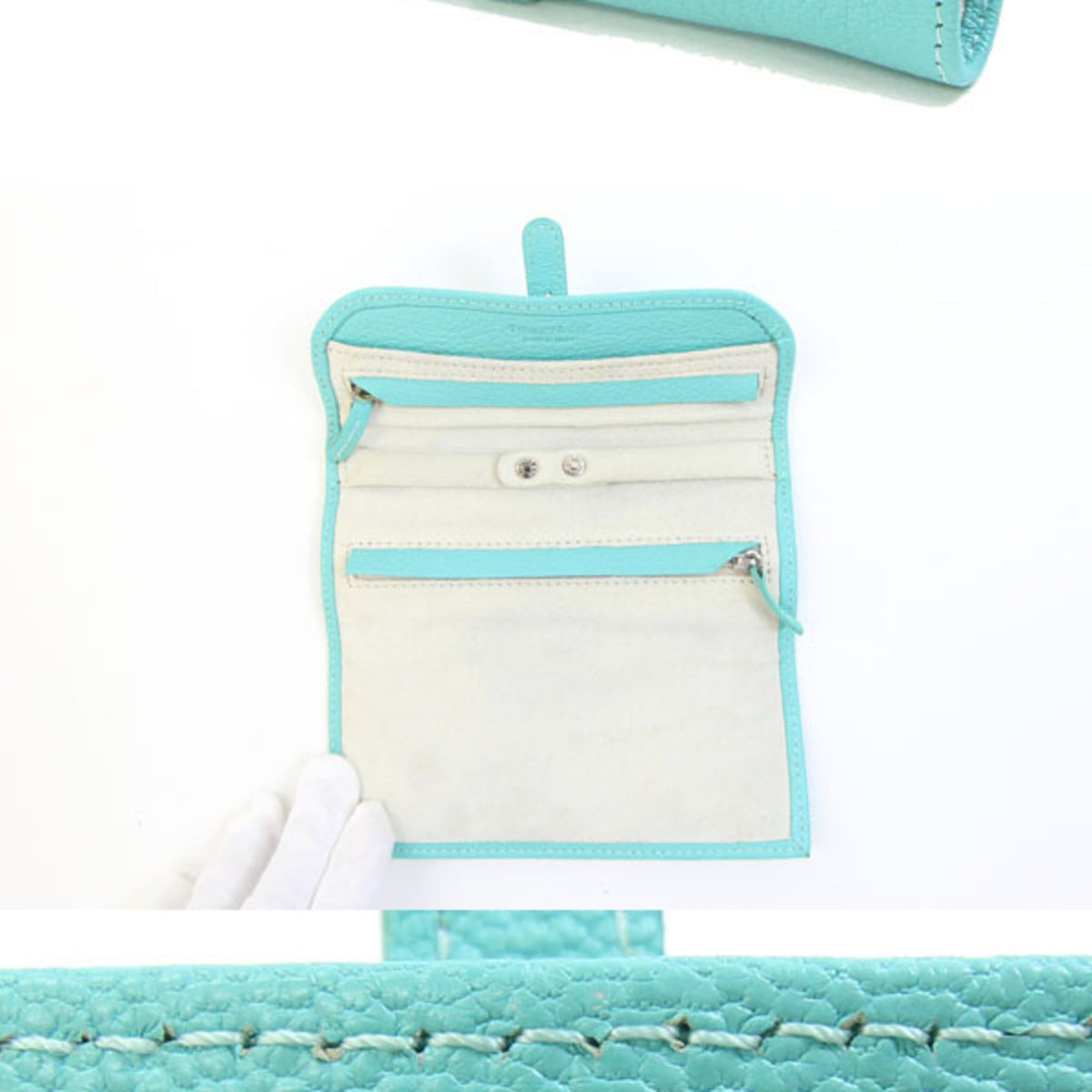 Tiffany Tiffany Blue Leather Pouch (Pre-Owned)