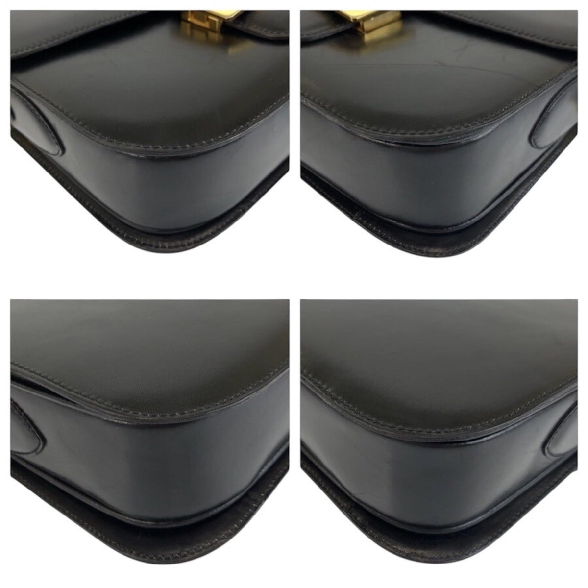 Celine Black Leather Pochette Shoulder Bag (Pre-Owned)