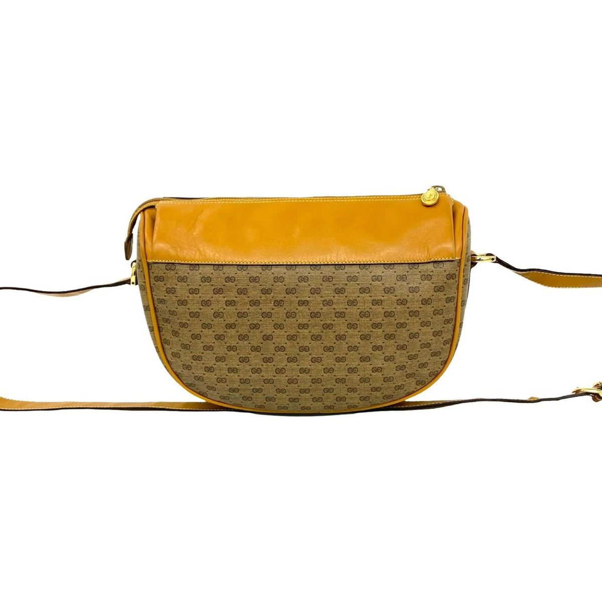 Gucci Brown Green Red Color Leather Pvc Pochette Shoulder Bag (Pre-Owned)