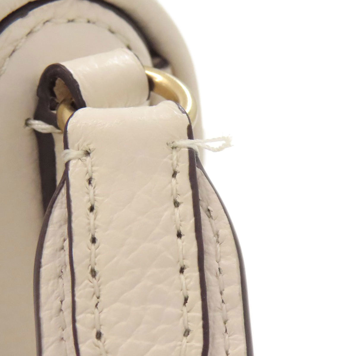 Coach Signature Beige White Canvas Leather Shoulder Bag (Pre-Owned)