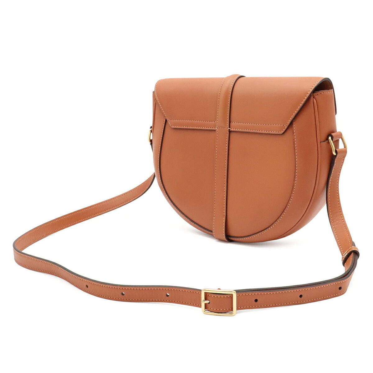 Celine Beige Camel Leather Canvas Pochette Shoulder Bag (Pre-Owned)