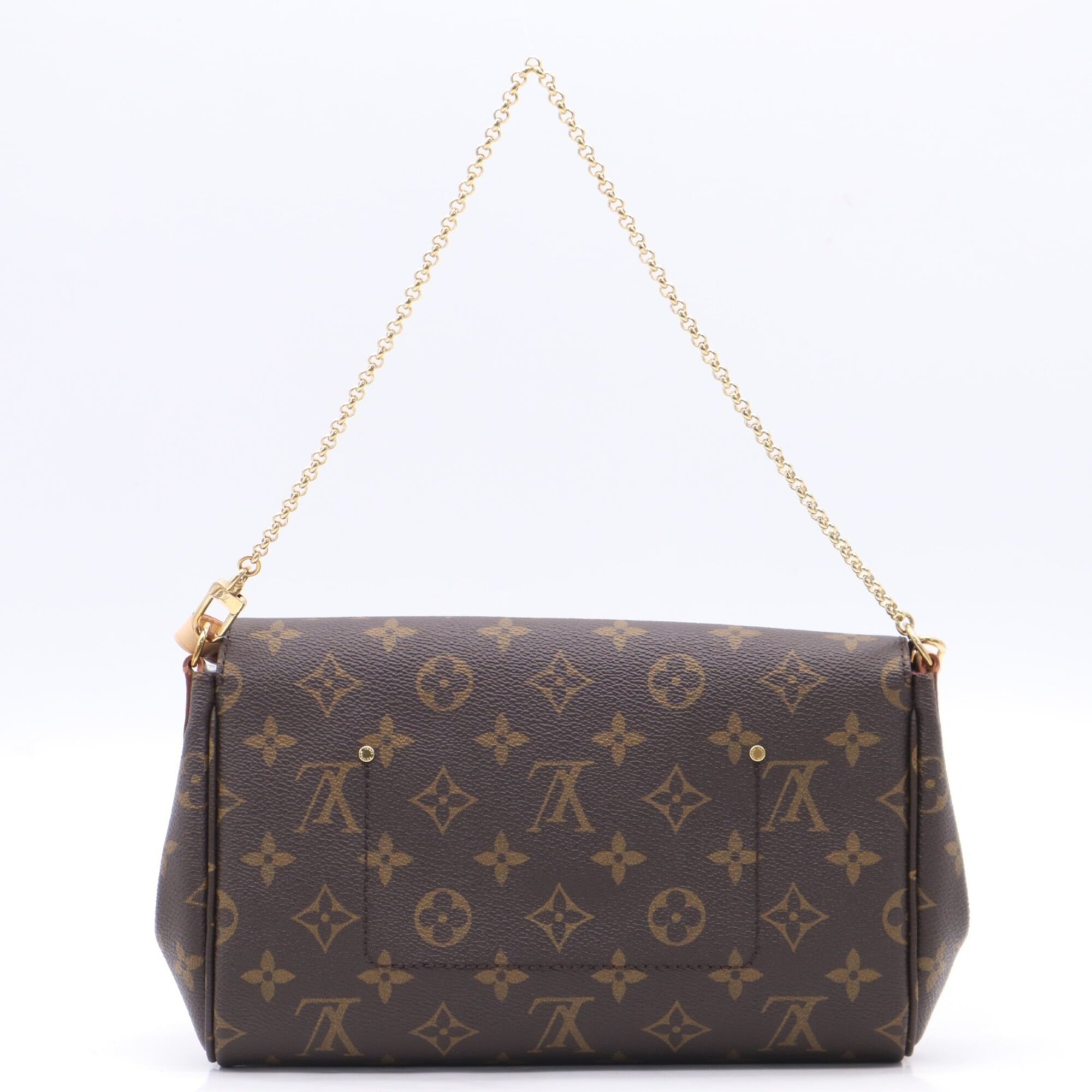 Louis Vuitton Beige Brown Coated Canvas Leather Shoulder Bag (Pre-Owned)