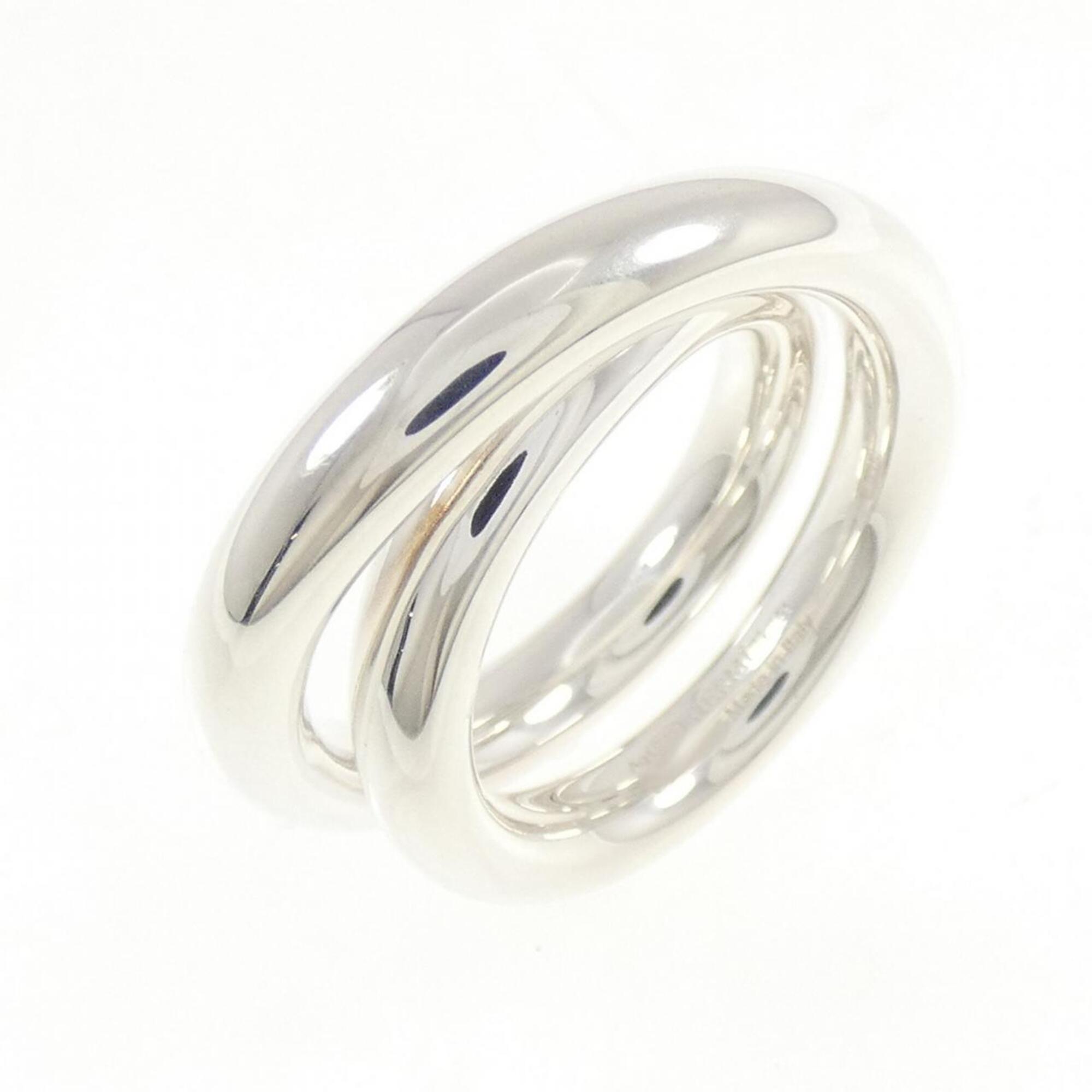 Hermes Silver 925 Band Ring (Pre-Owned)