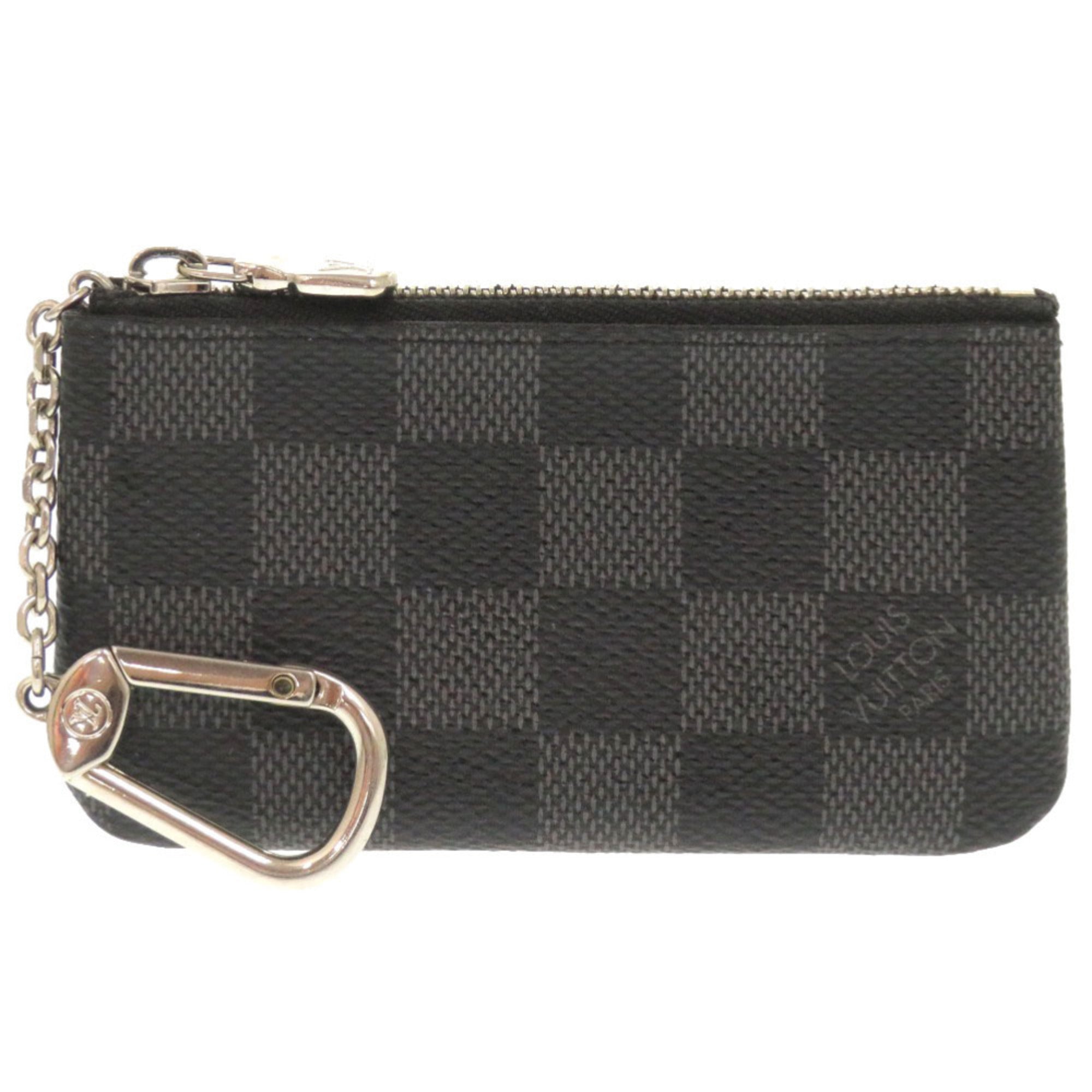 Louis Vuitton Black Damier Graphite Damier Graphite Canvas Coin Purse/Coin Case (Pre-Owned)