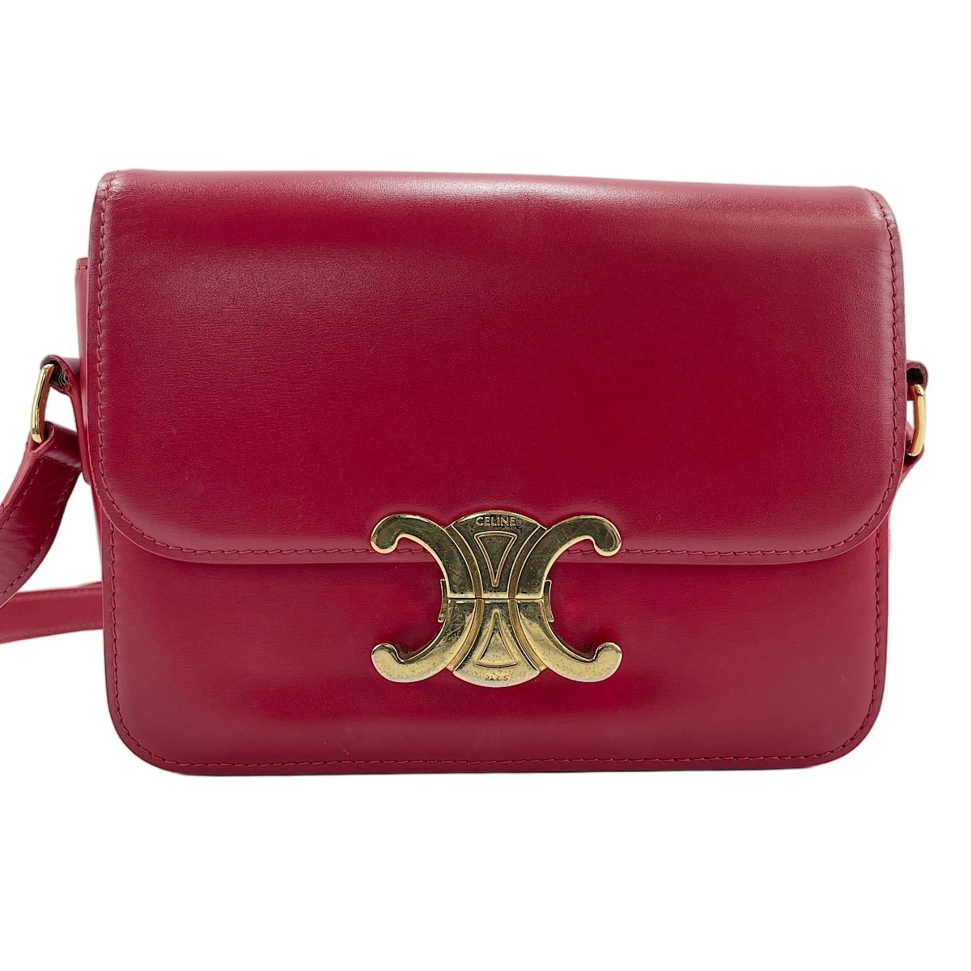 Celine Red Color Shoulder Bag (Pre-Owned)