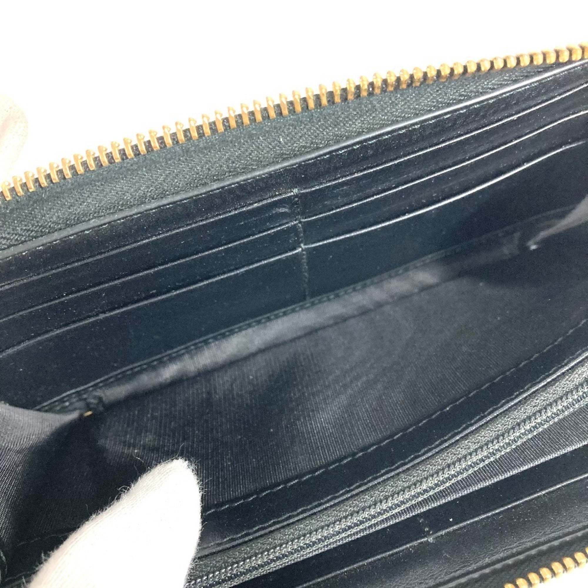 Gucci Black Leather Long Wallet (Bi-Fold) (Pre-Owned)