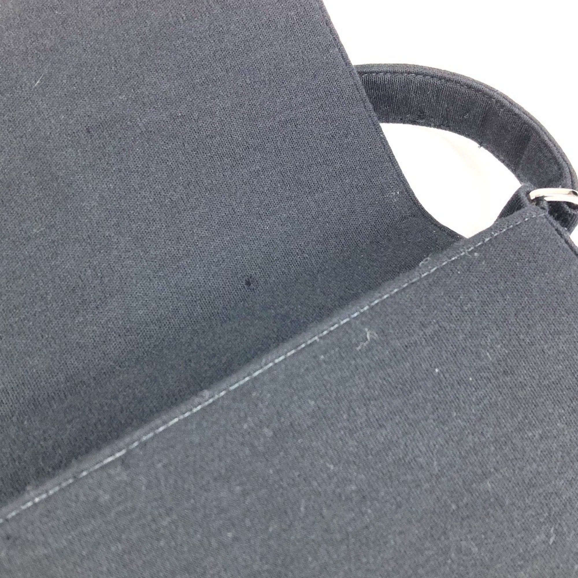 Chanel Black Cotton Shoulder Bag (Pre-Owned)
