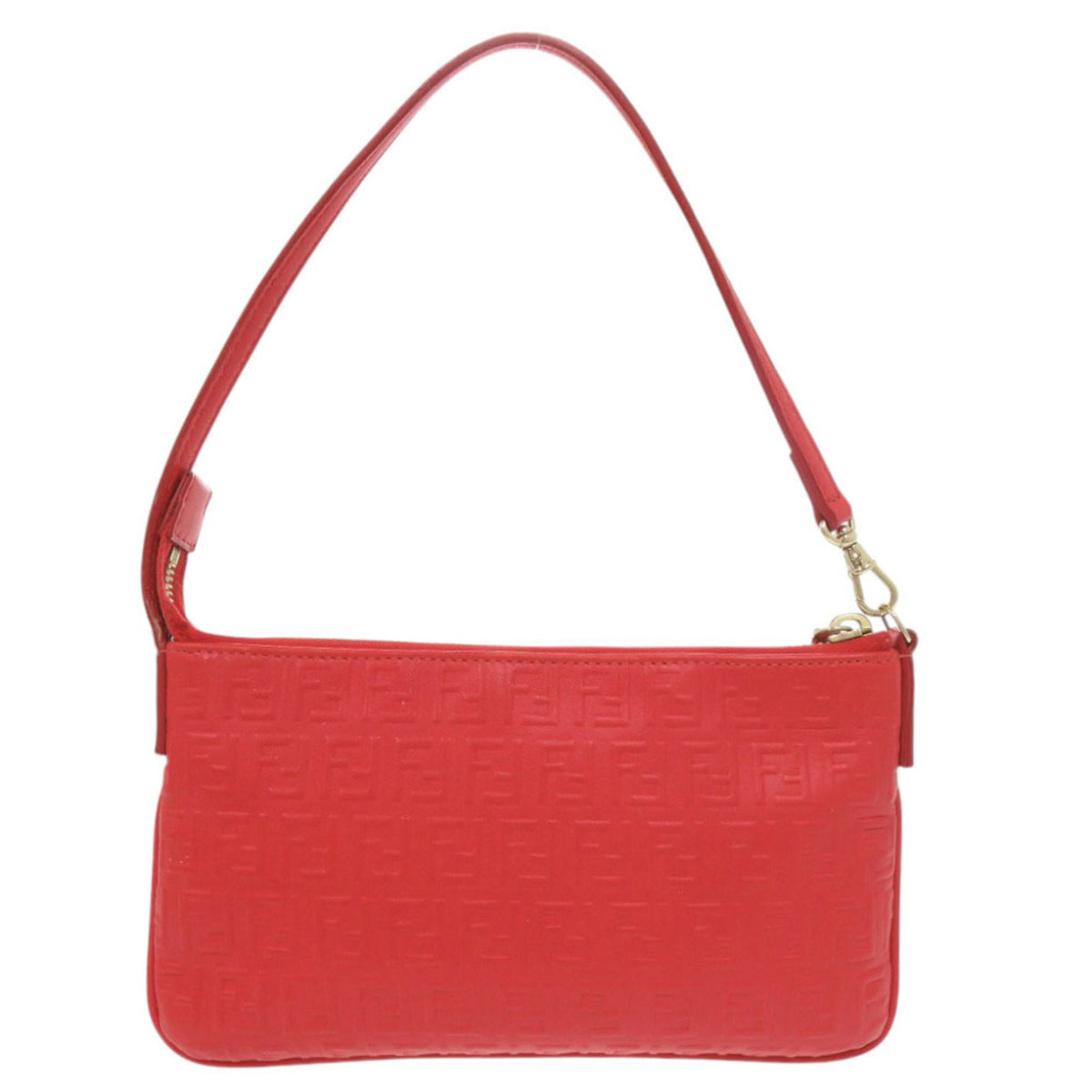 Fendi Red Color Leather Handbag (Pre-Owned)