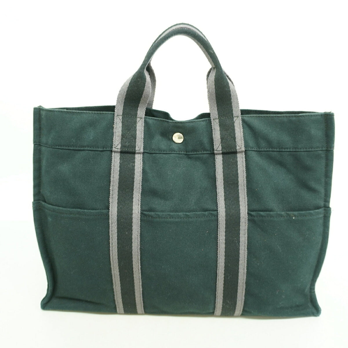 Hermes Black Canvas Tote Bag (Pre-Owned)