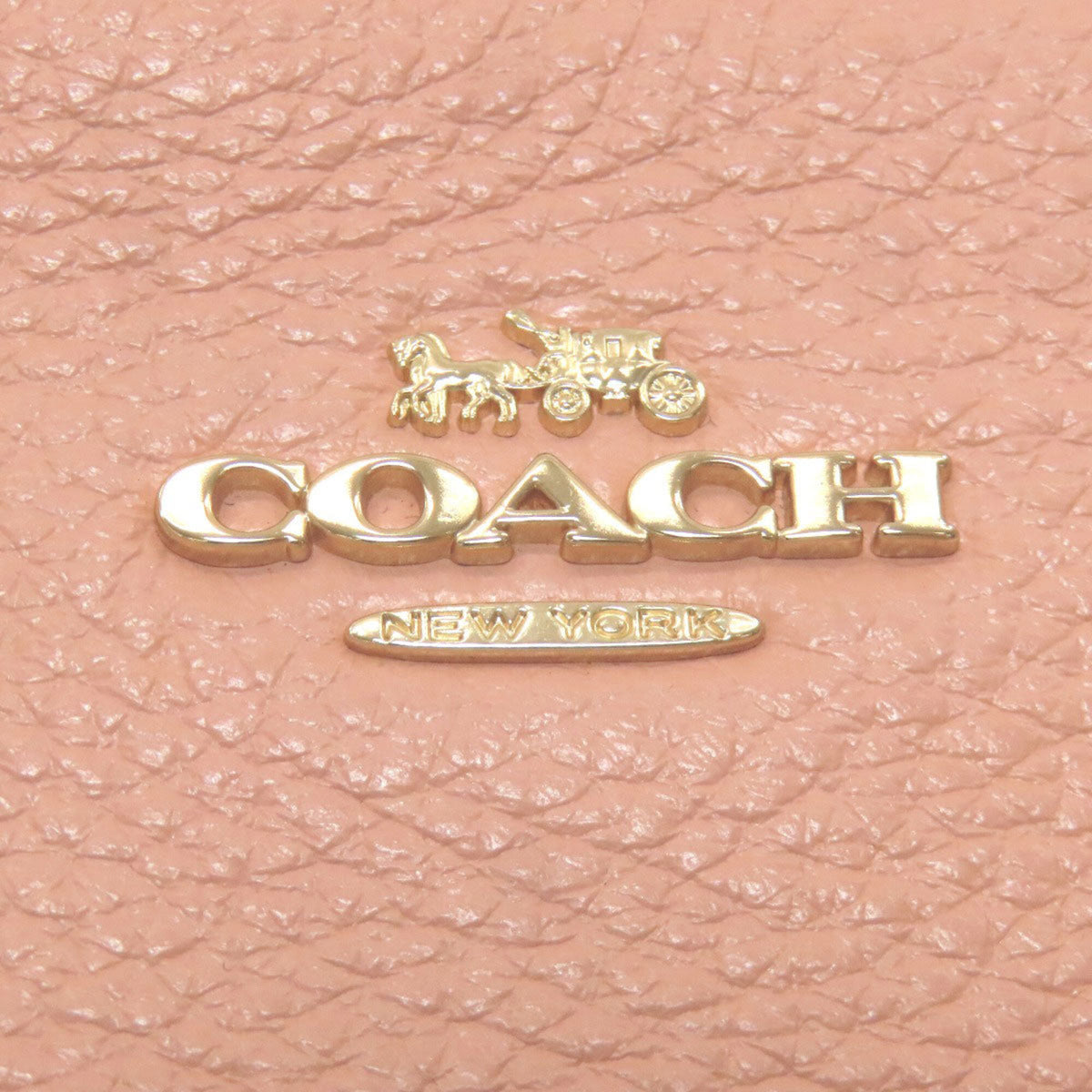 Coach Salmon Pink Leather Shoulder Bag (Pre-Owned)