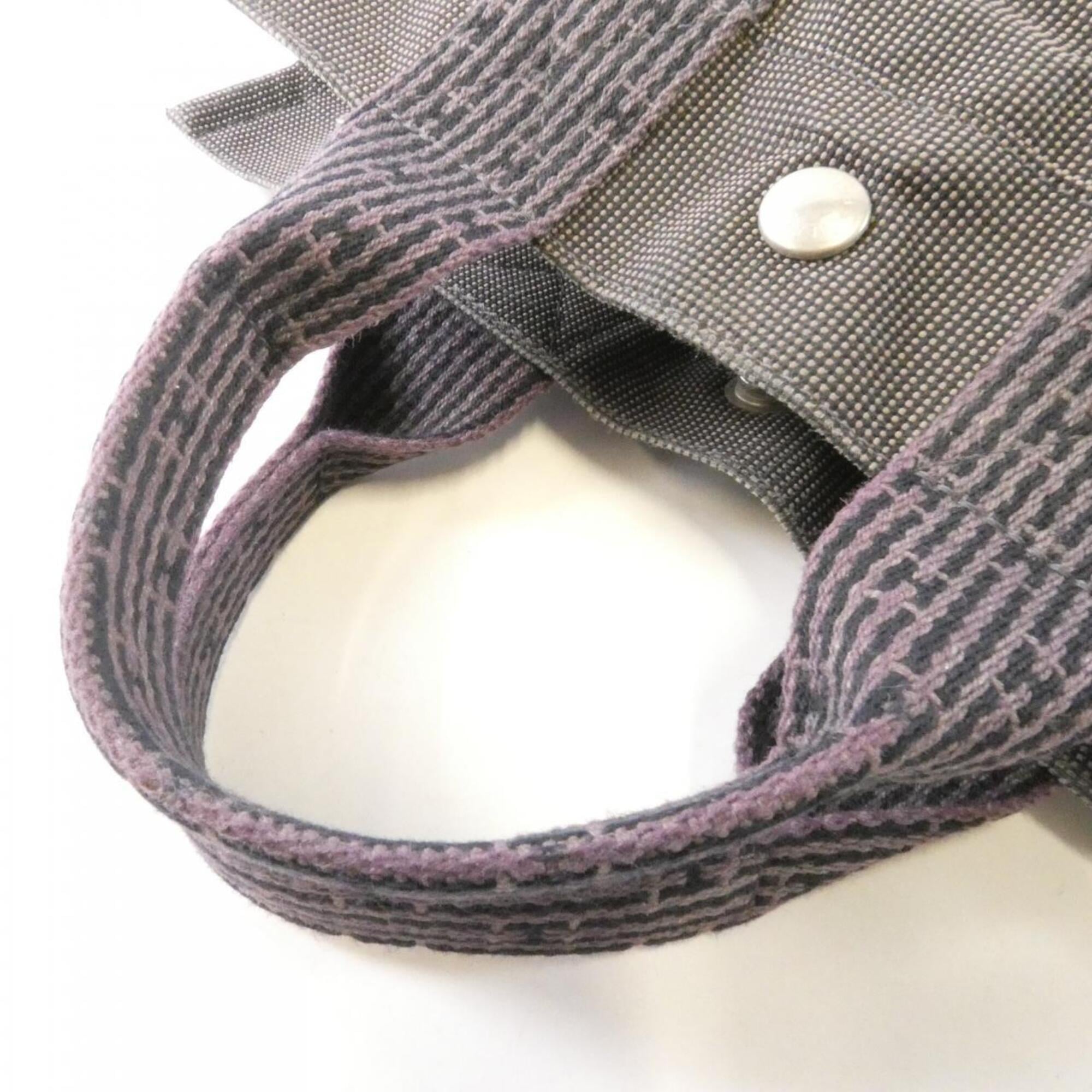 Hermes Her Line Black Canvas Handbag (Pre-Owned)