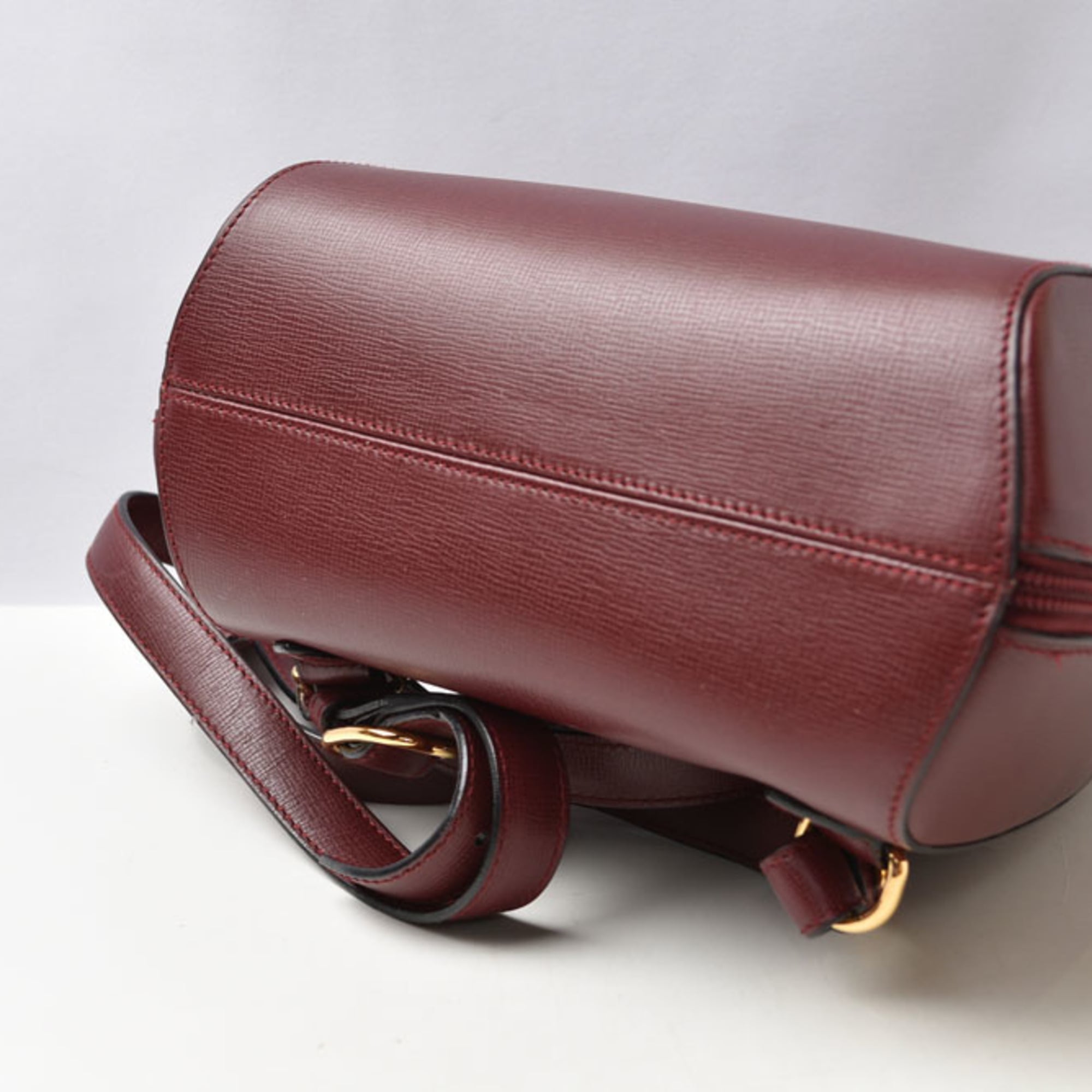 Cartier Bordeaux Leather Backpack (Pre-Owned)