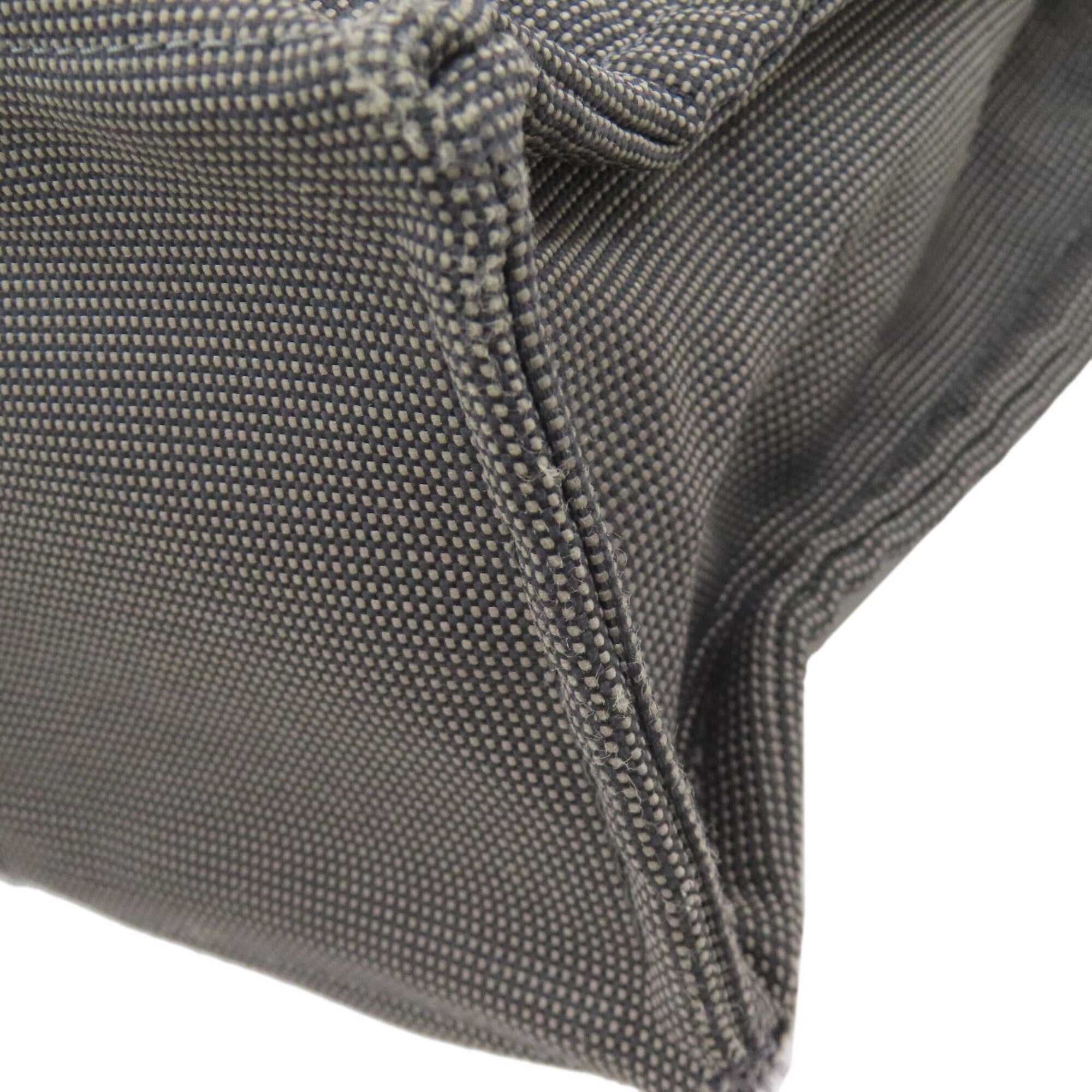 Hermes Gray Canvas Handbag (Pre-Owned)