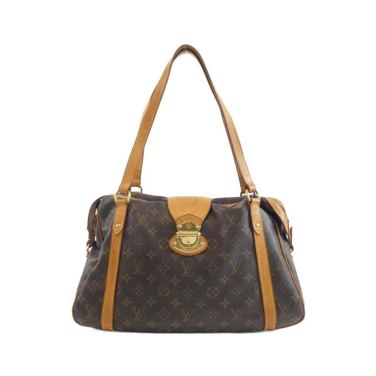 Louis Vuitton Marron Monogram Coated Canvas Shoulder Bag (Pre-Owned)