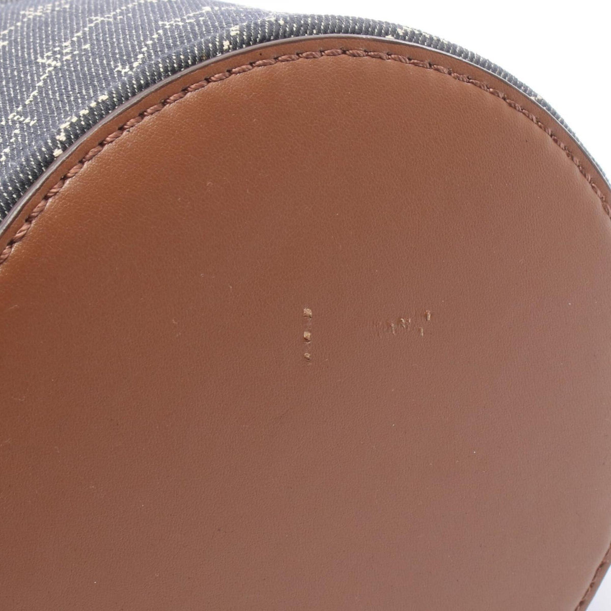 Stella Mccartney Brown Navy Denim Leather Handbag Shoulder Bag (Pre-Owned)
