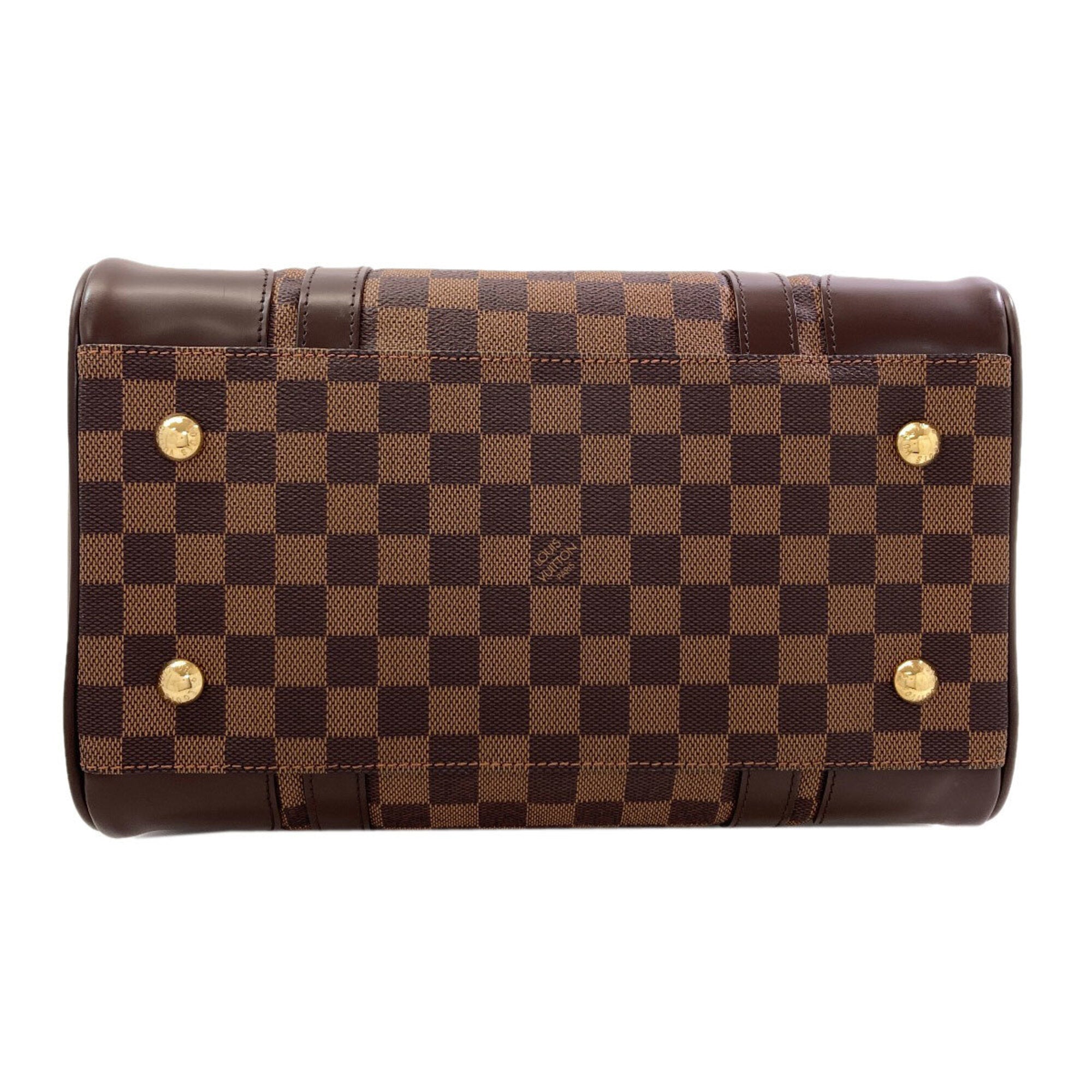 Louis Vuitton Damier Canvas Ebene Damier Canvas Boston Bag (Pre-Owned)