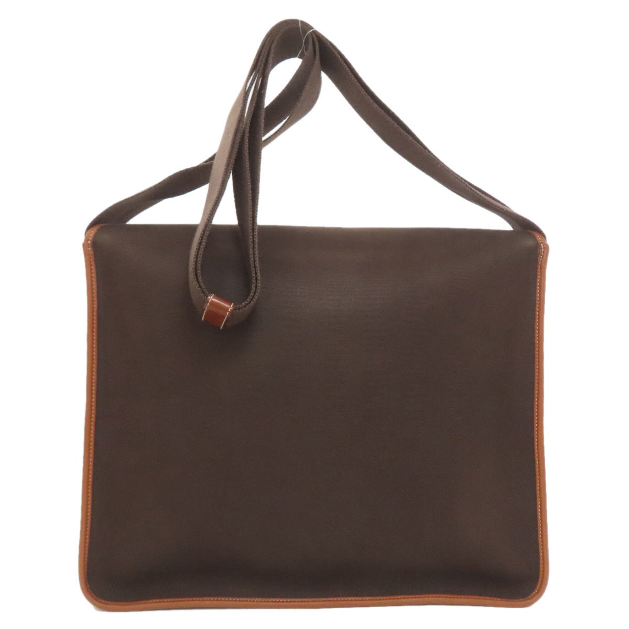 Hermes Brown Toile Officier Shoulder Bag (Pre-Owned)
