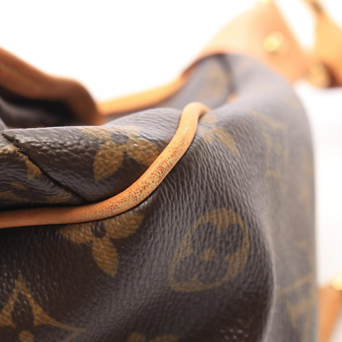 Louis Vuitton Brown Monogram Leather Handbag Shoulder Bag (Pre-Owned)