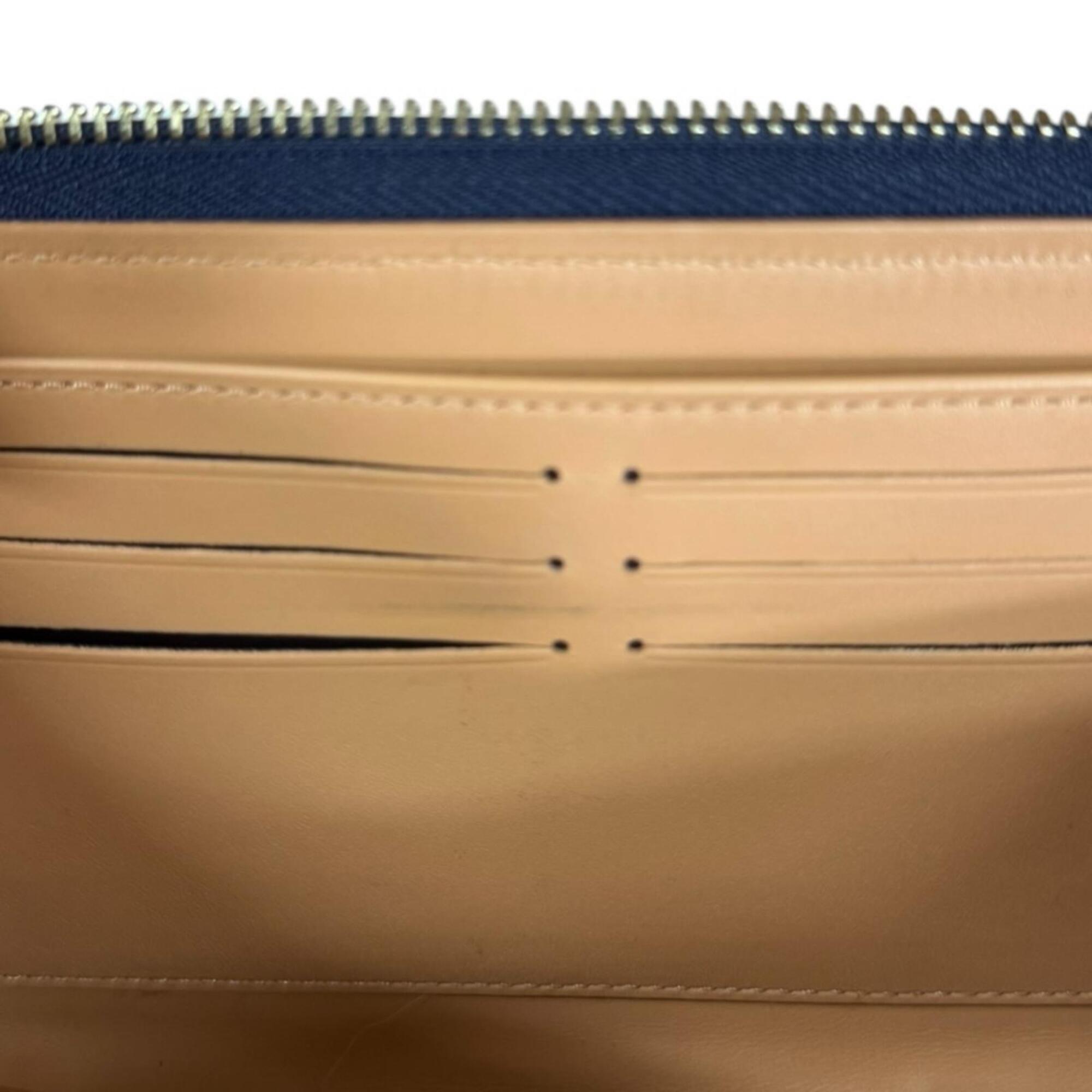Louis Vuitton Navy Jacquard Canvas Long Wallet (Bi-Fold) (Pre-Owned)