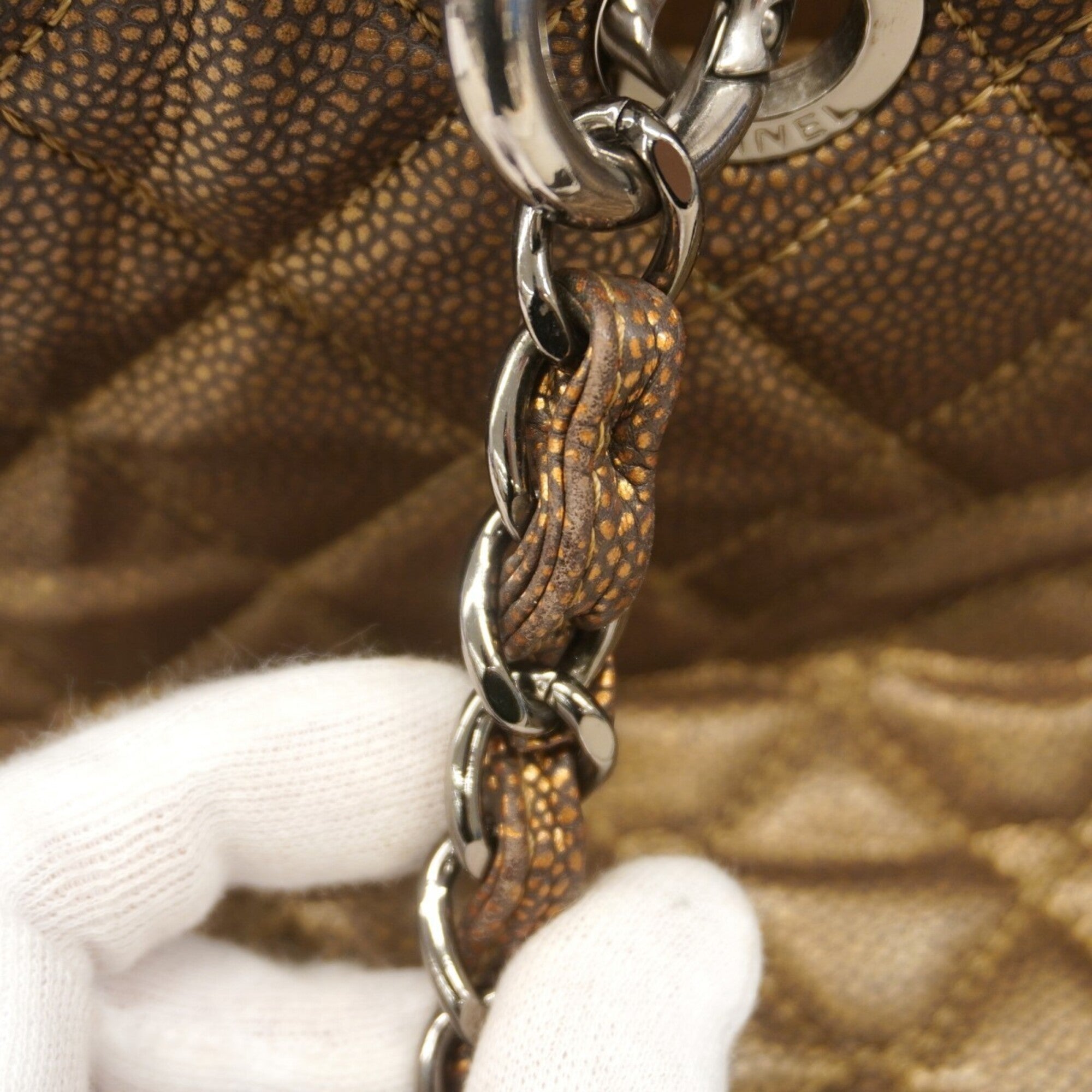 Chanel Brown Grained Calfskin Tote Bag (Pre-Owned)