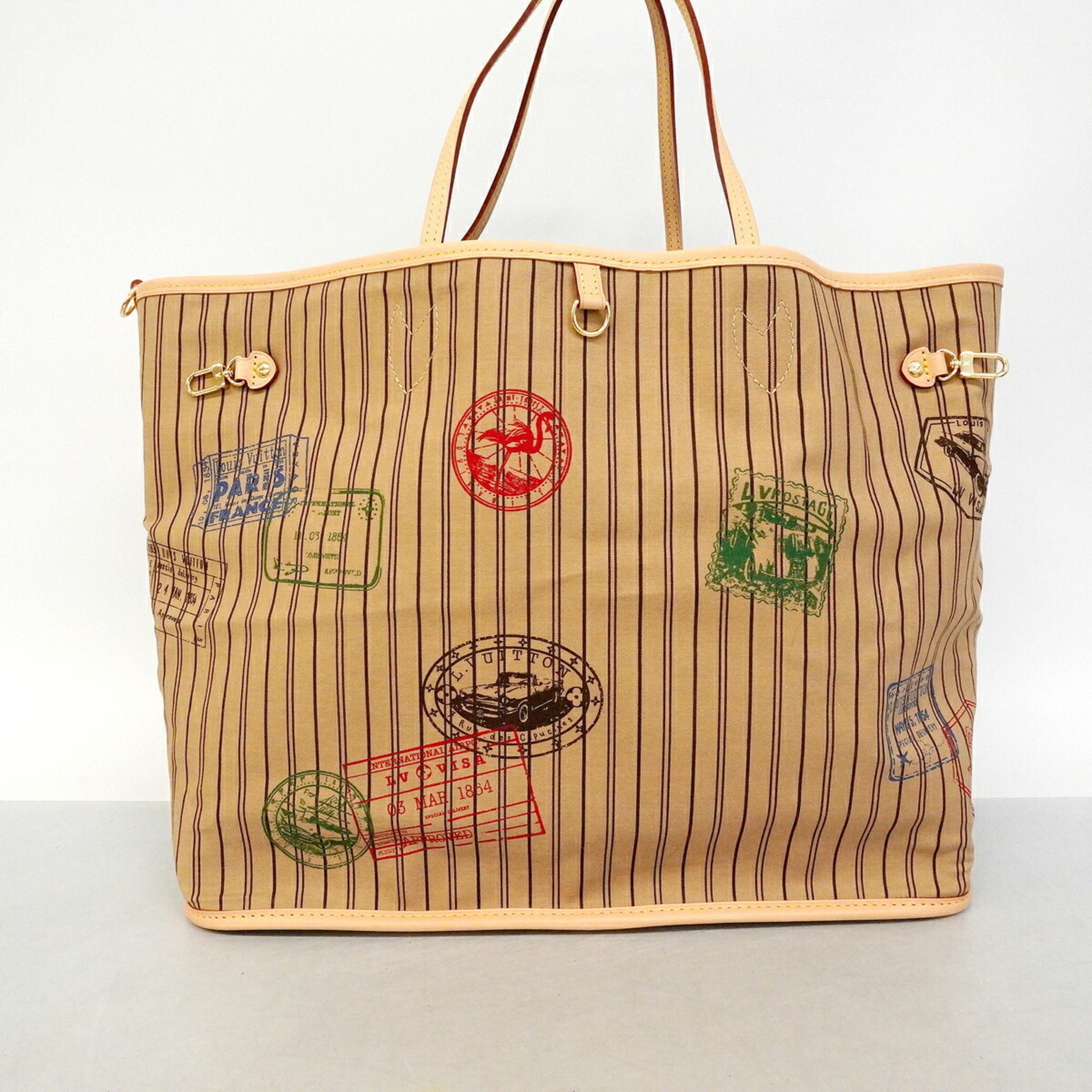 Louis Vuitton Beige Brown Tote Bag (Pre-Owned)
