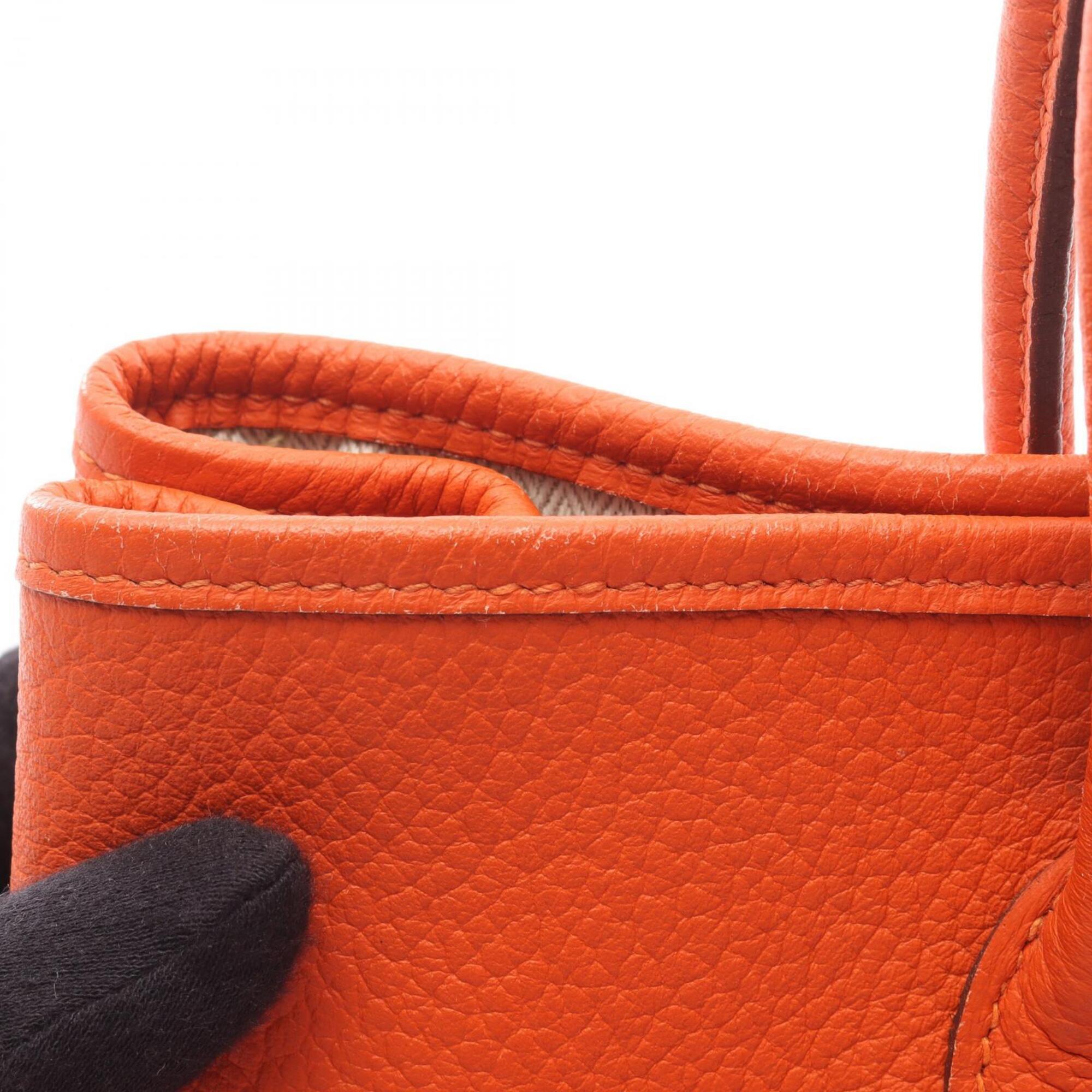 Hermes Orange Country Leather Handbag Tote Bag (Pre-Owned)