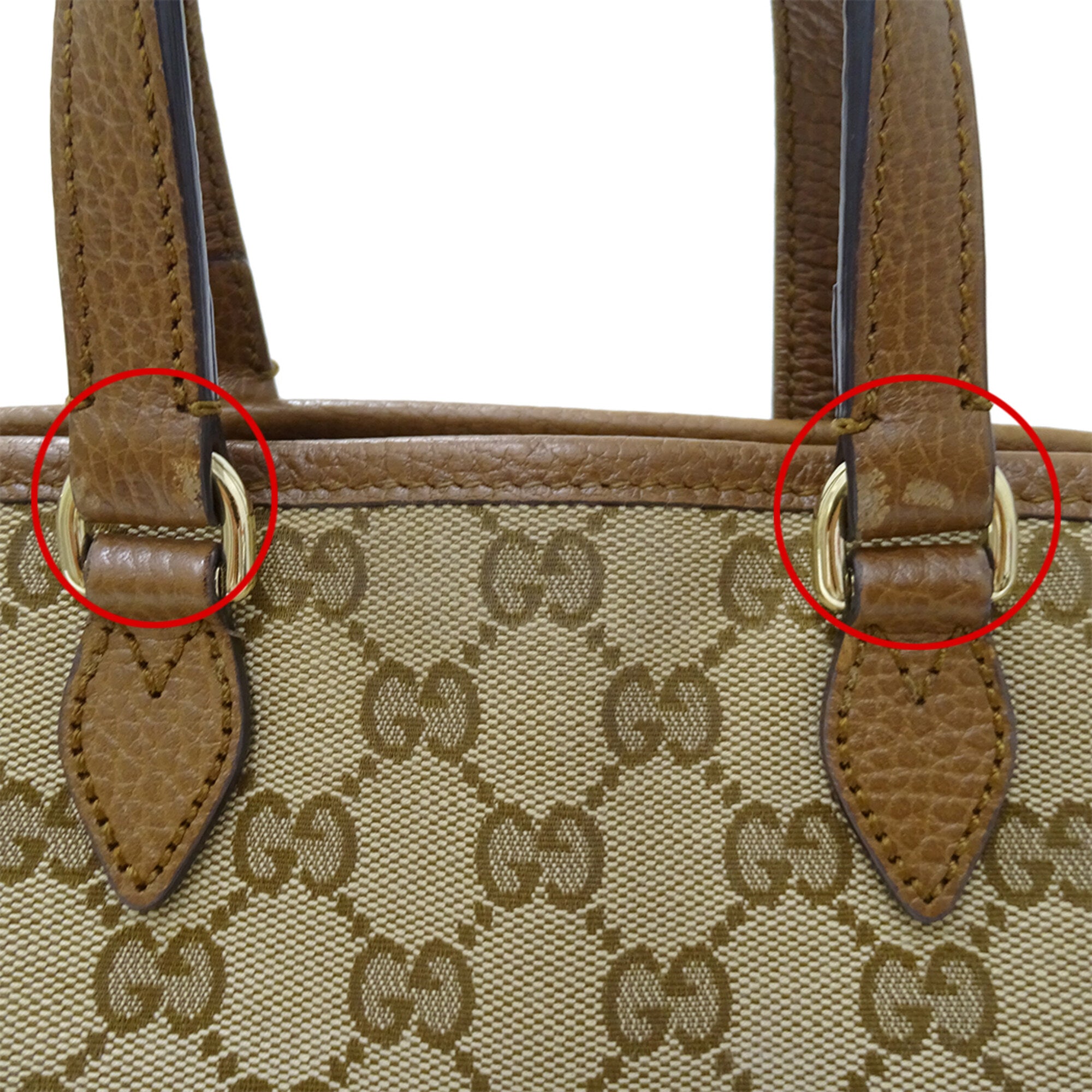 Gucci Beige Brown Gg Canvas Handbag Shoulder Bag (Pre-Owned)