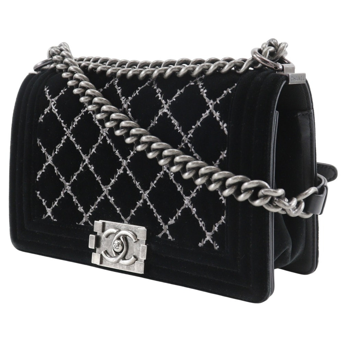 Chanel Black Leather Leather Shoulder Bag (Pre-Owned)