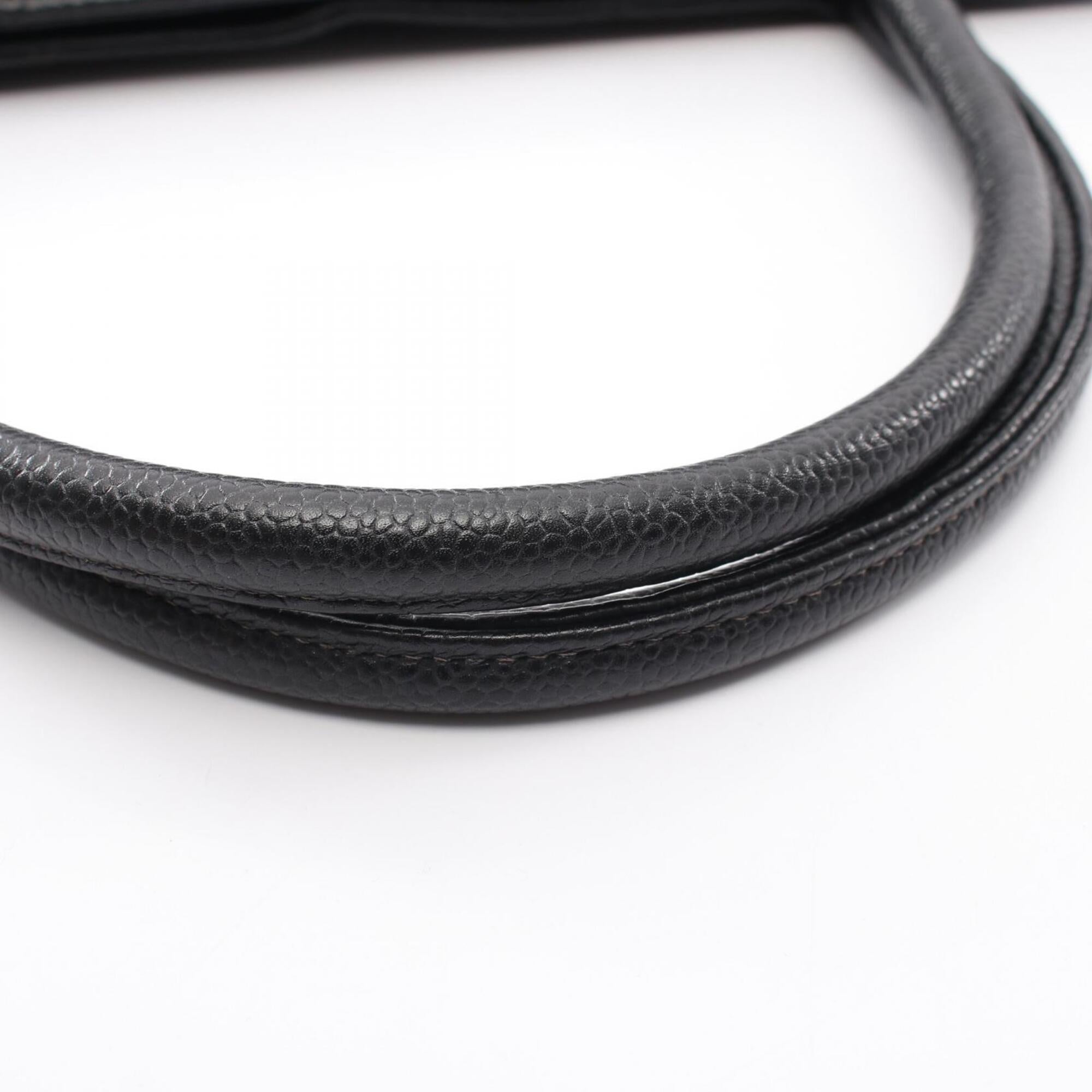 Chanel Black Grained Calfskin Handbag Tote Bag (Pre-Owned)