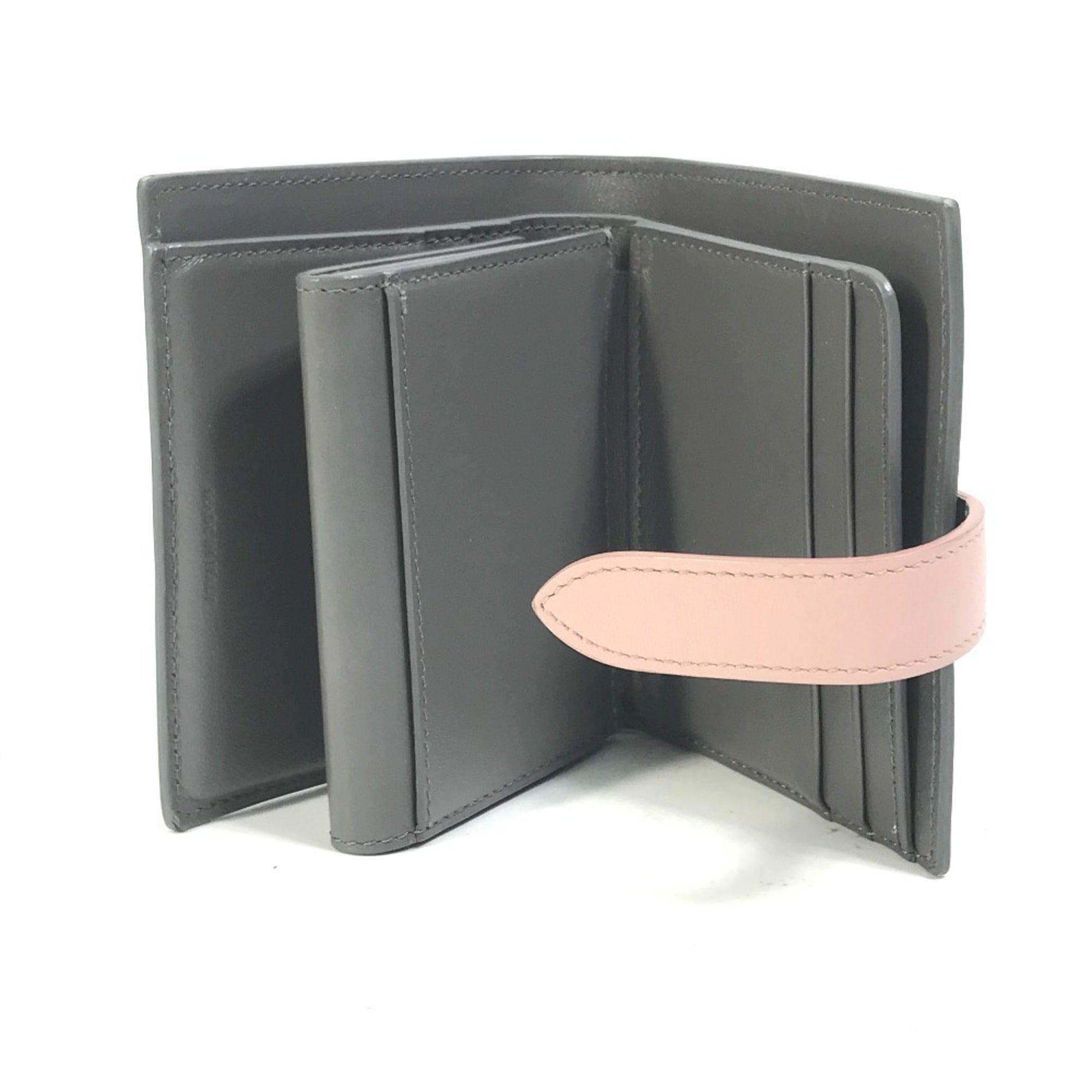Celine Gray Pink Leather Wallet (Bi-Fold) (Pre-Owned)