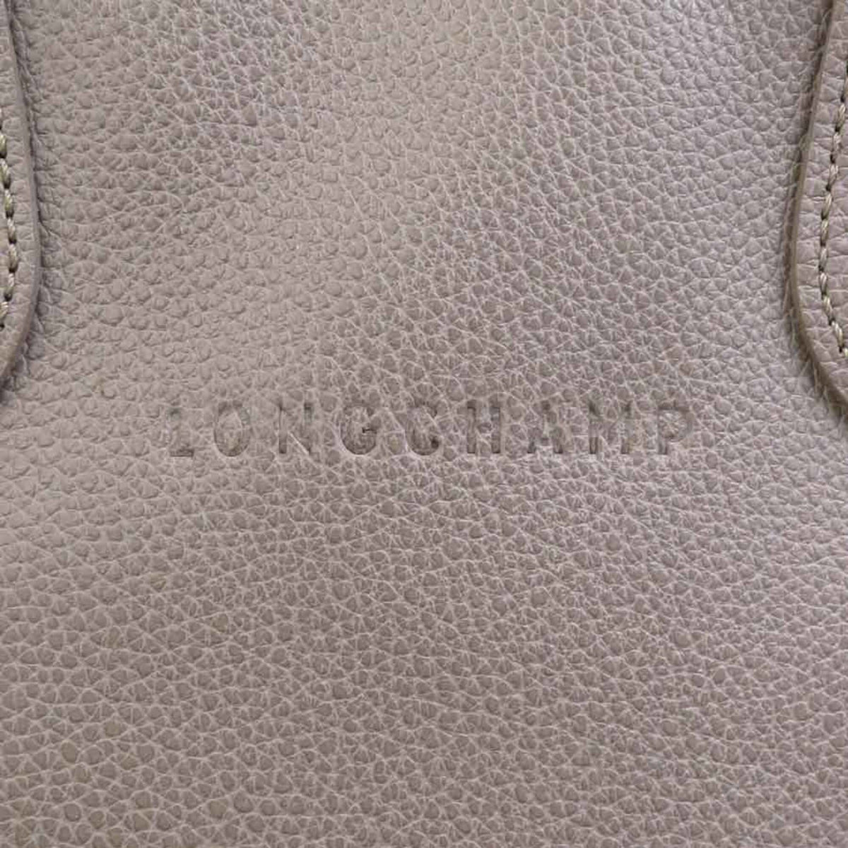 Longchamp Grayish Leather Handbag (Pre-Owned)