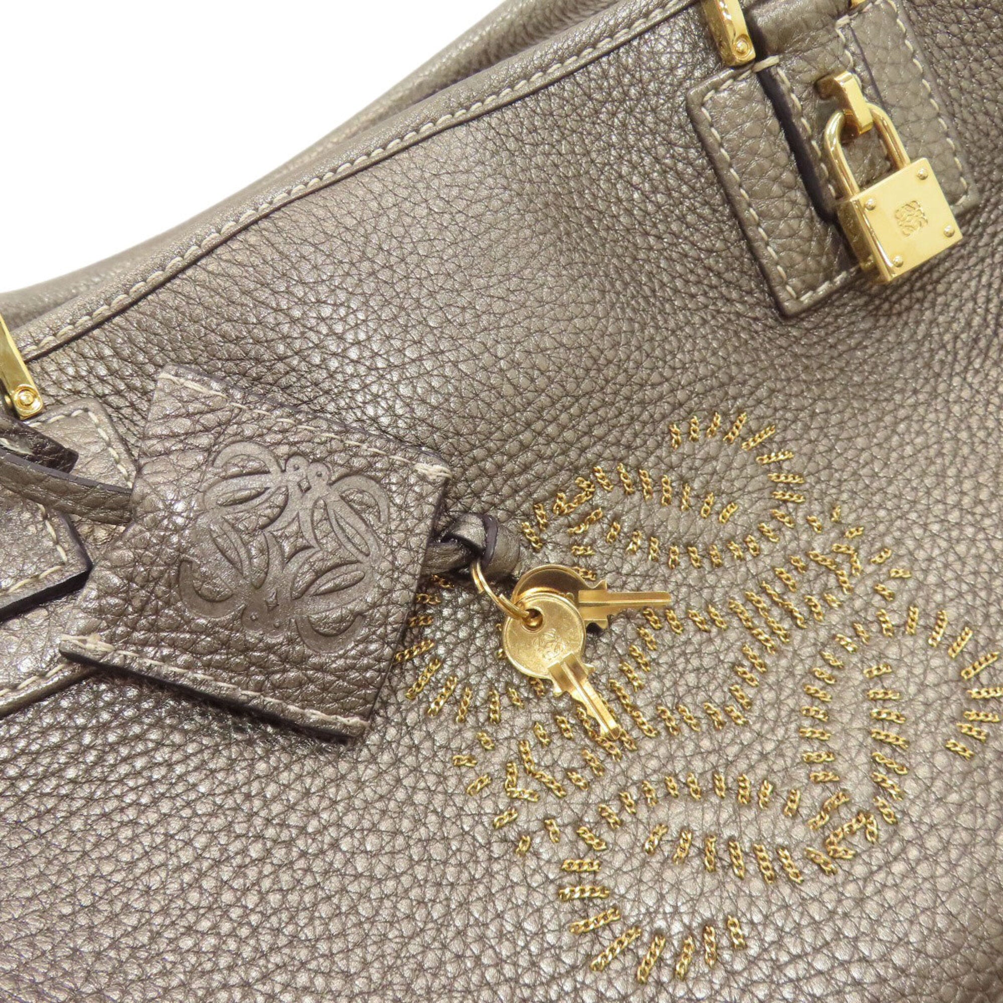 Loewe Bronze Leather Handbag (Pre-Owned)