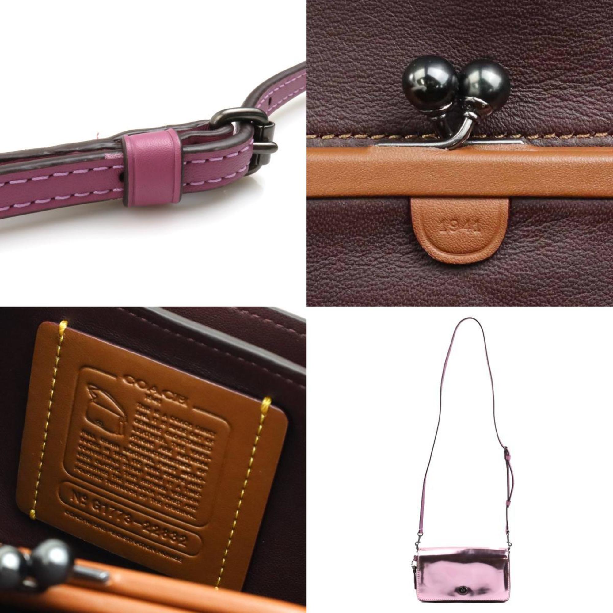 Coach Metallic Pink Leather Shoulder Bag (Pre-Owned)