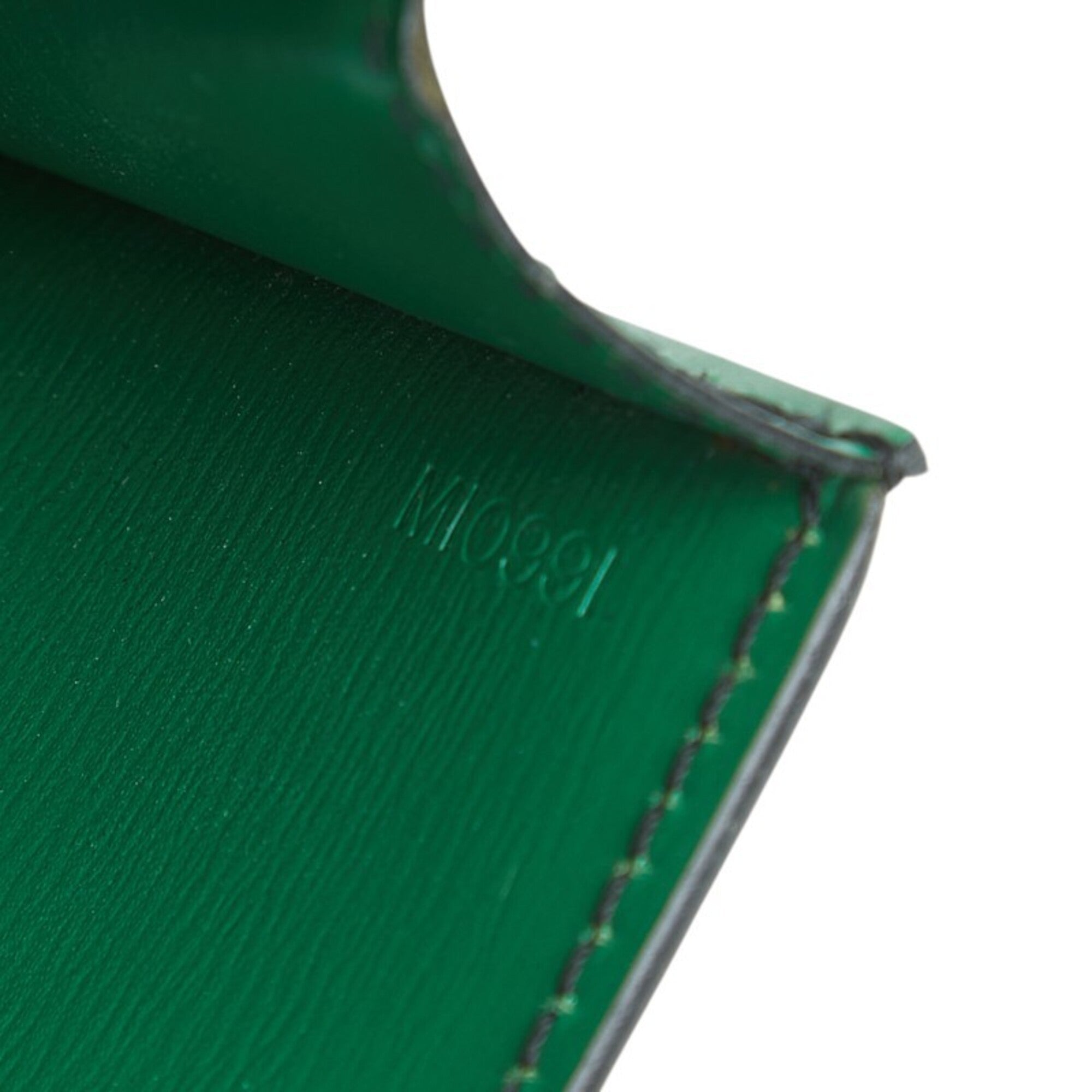 Louis Vuitton Borneo Green Leather Clutch Bag Shoulder Bag (Pre-Owned)