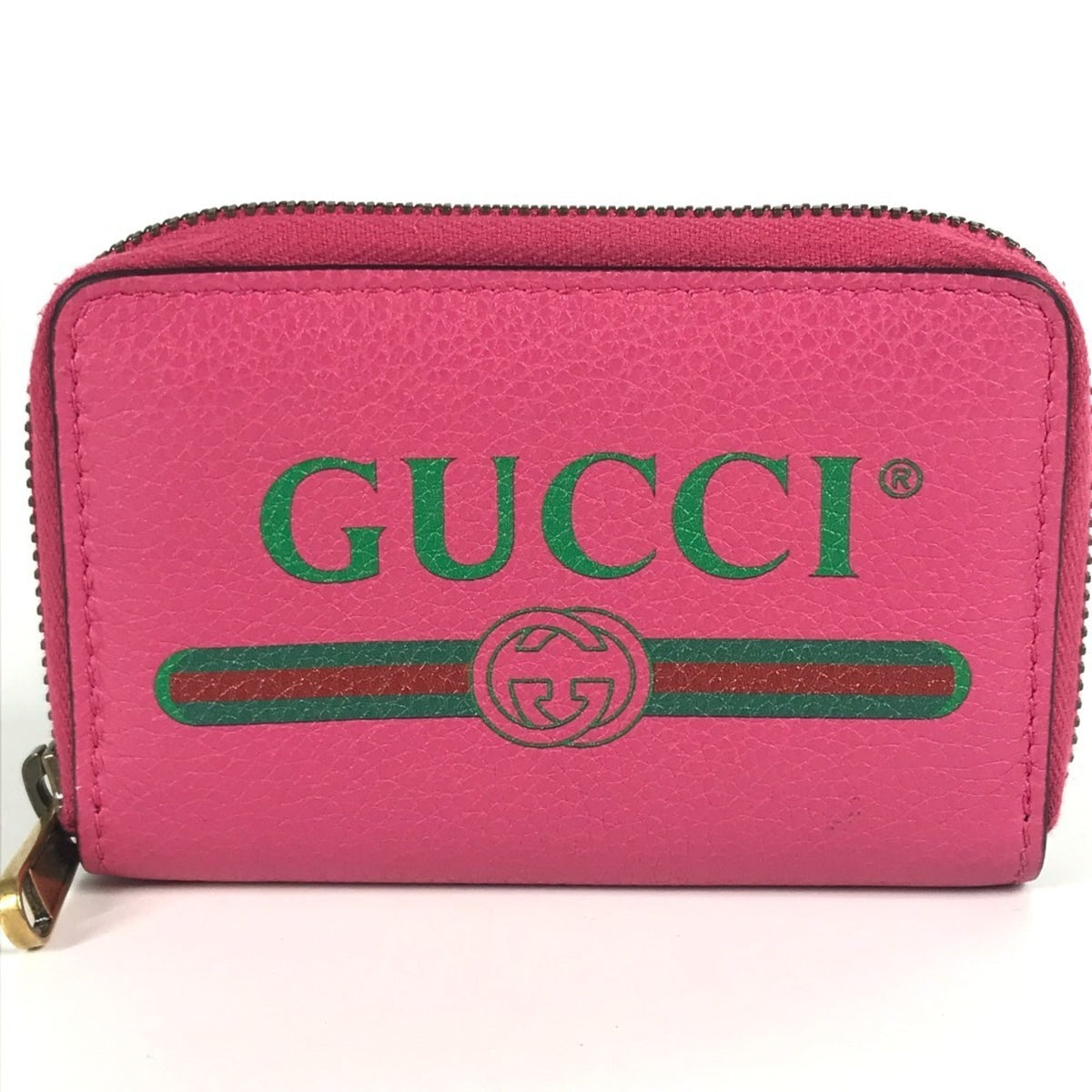 Gucci Pink Leather Coin Purse/Coin Case (Pre-Owned)