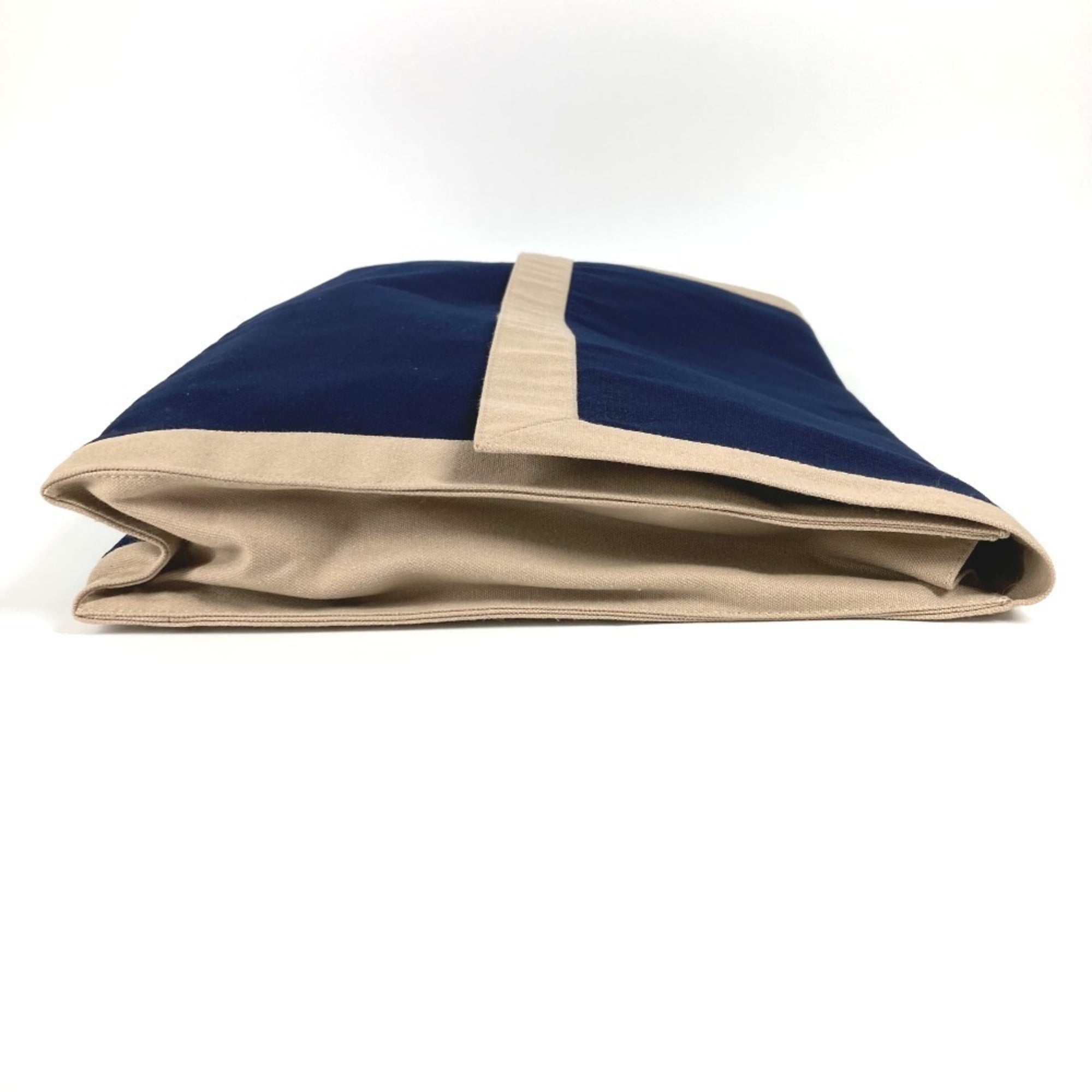 Hermes Navy Cotton Clutch Bag Pouch (Pre-Owned)