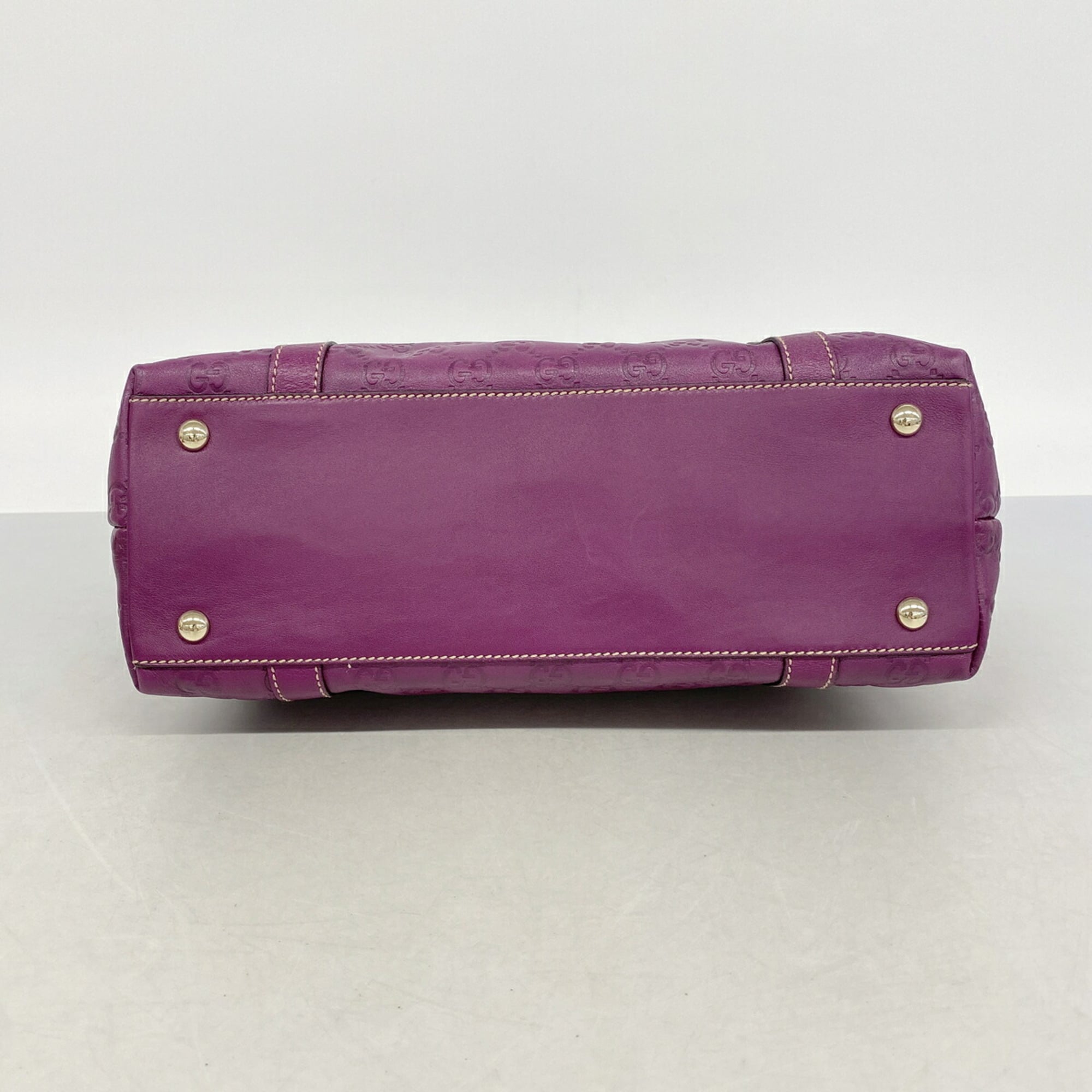 Gucci Purple Leather Tote Bag (Pre-Owned)