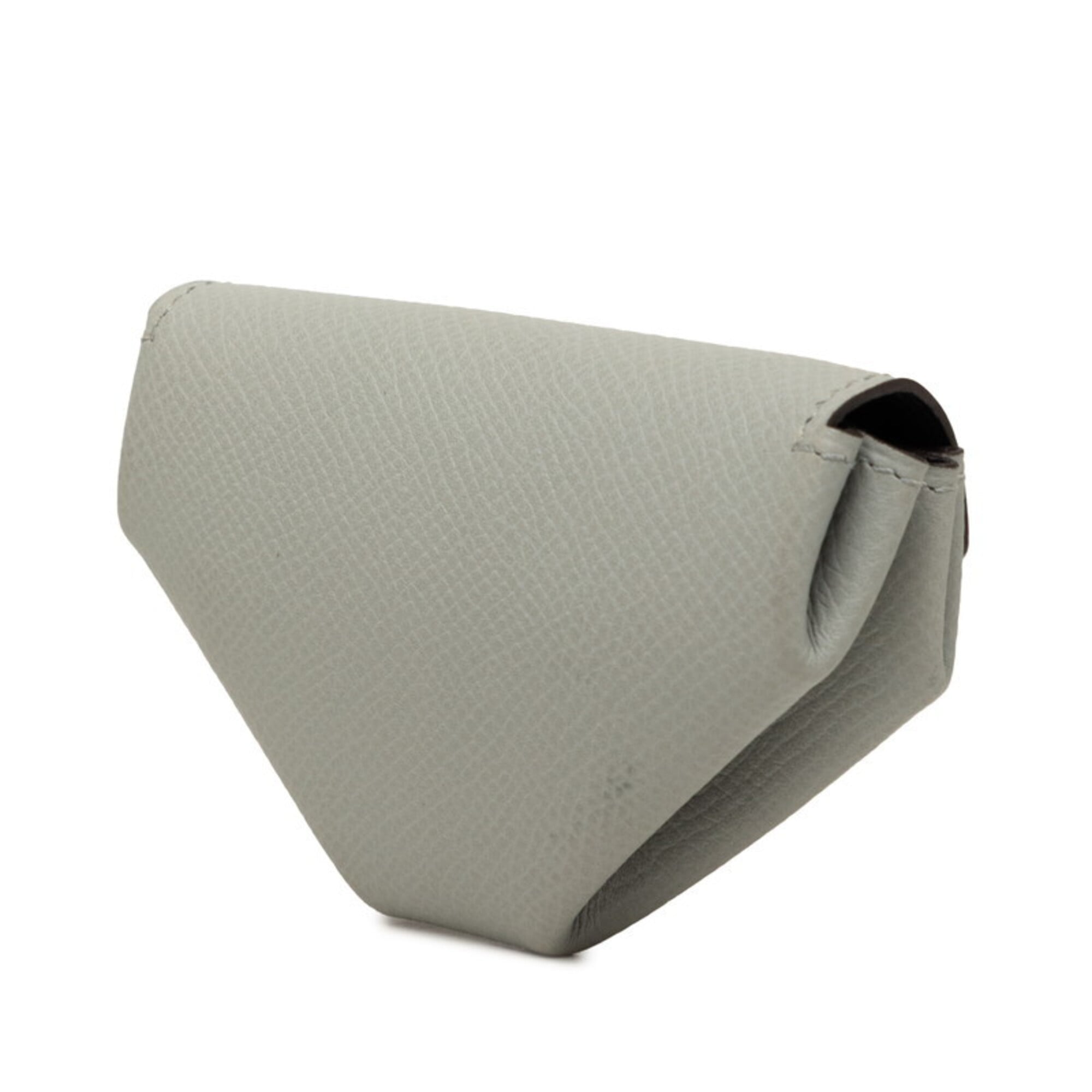 Hermes Gray Epsom Leather Coin Purse/Coin Case (Pre-Owned)