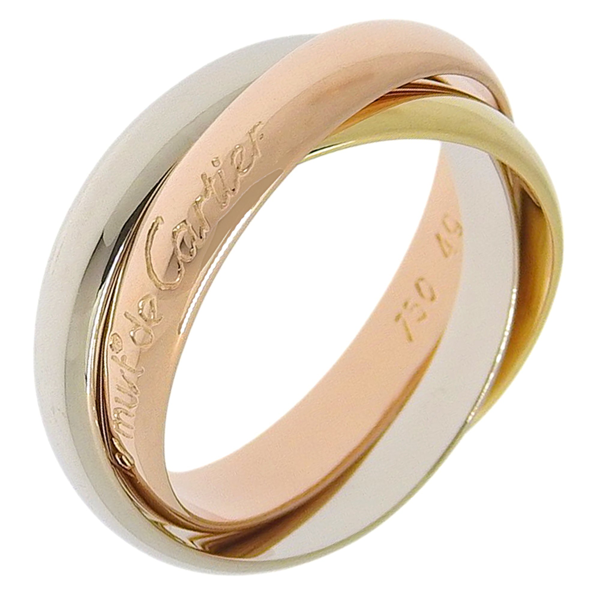 Cartier Trinity Yellow Gold (18K) Pink Gold (18K) White Gold (18K) Band Ring (Pre-Owned)