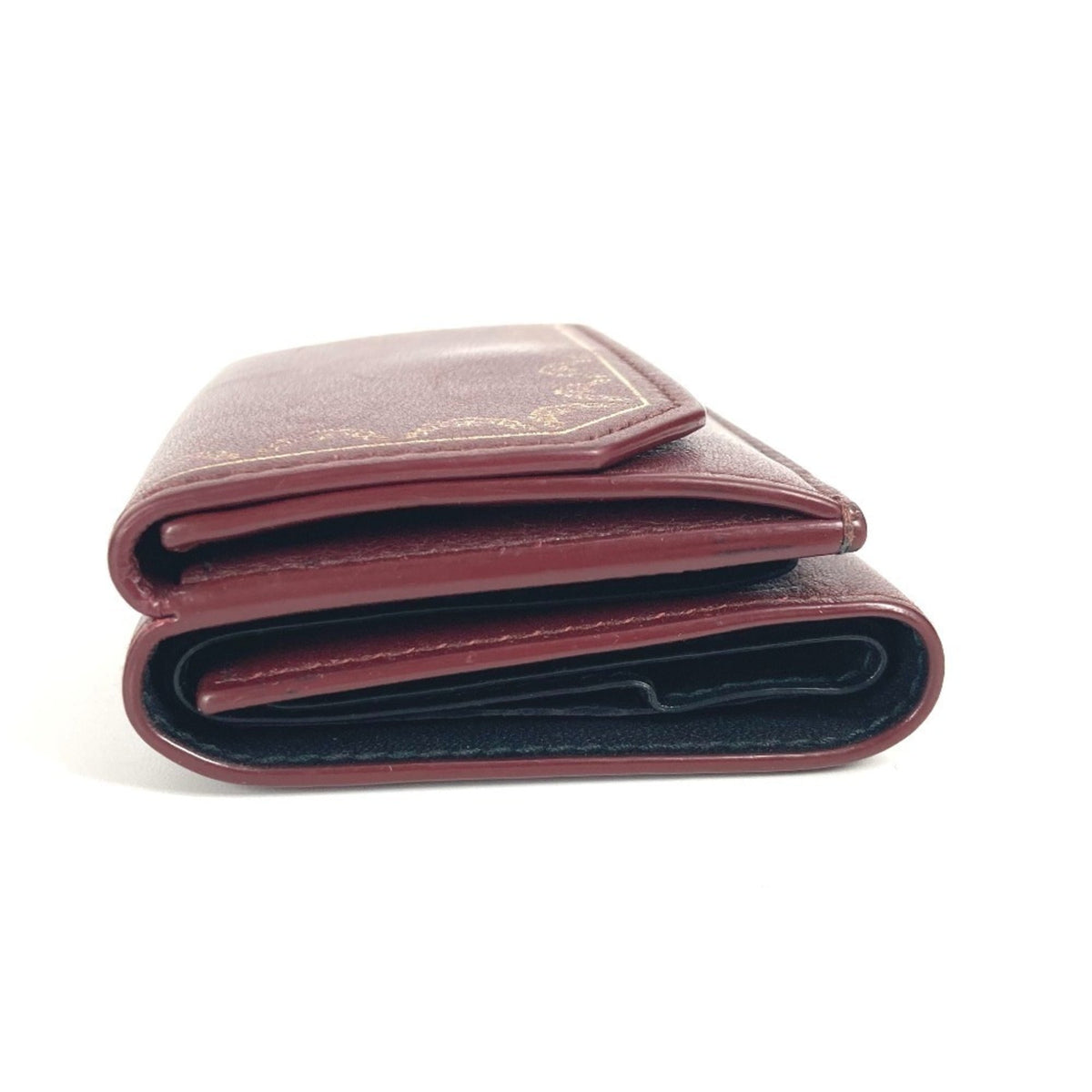 Cartier Wine Red Leather Wallet (Tri-Fold) (Pre-Owned)