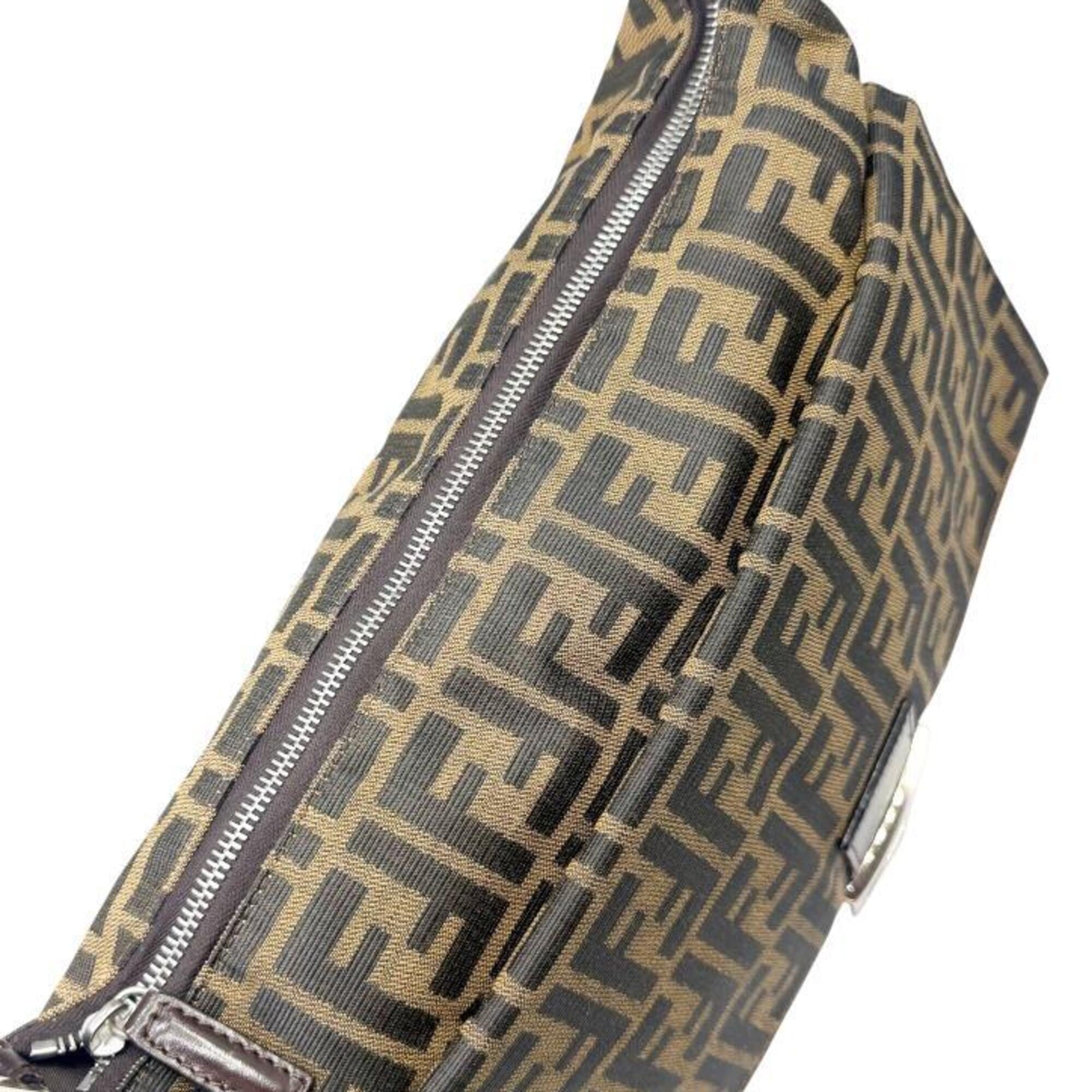 Fendi Brown Canvas Leather Handbag (Pre-Owned)