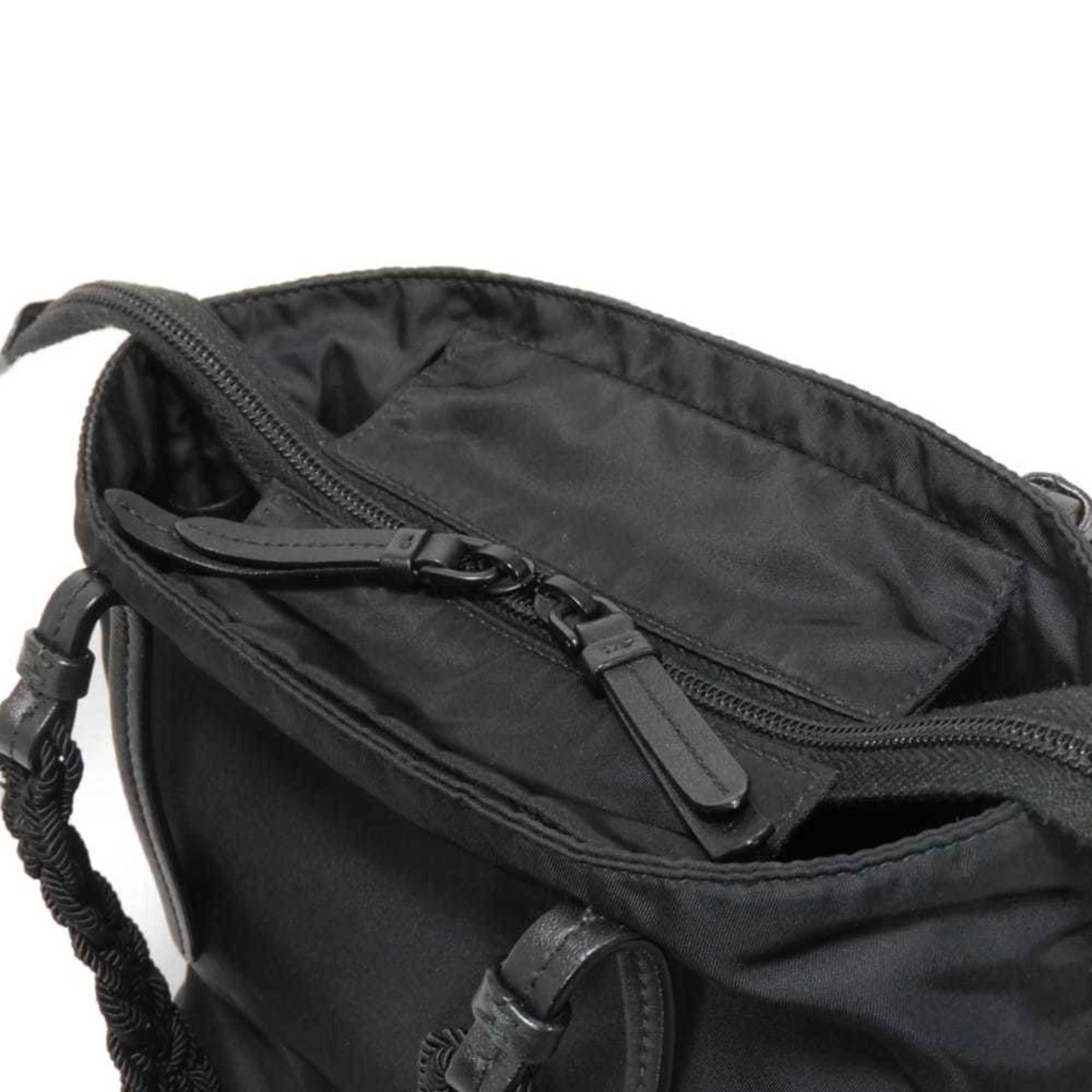 Prada Black Nero Nylon Shoulder Bag Tote Bag (Pre-Owned)