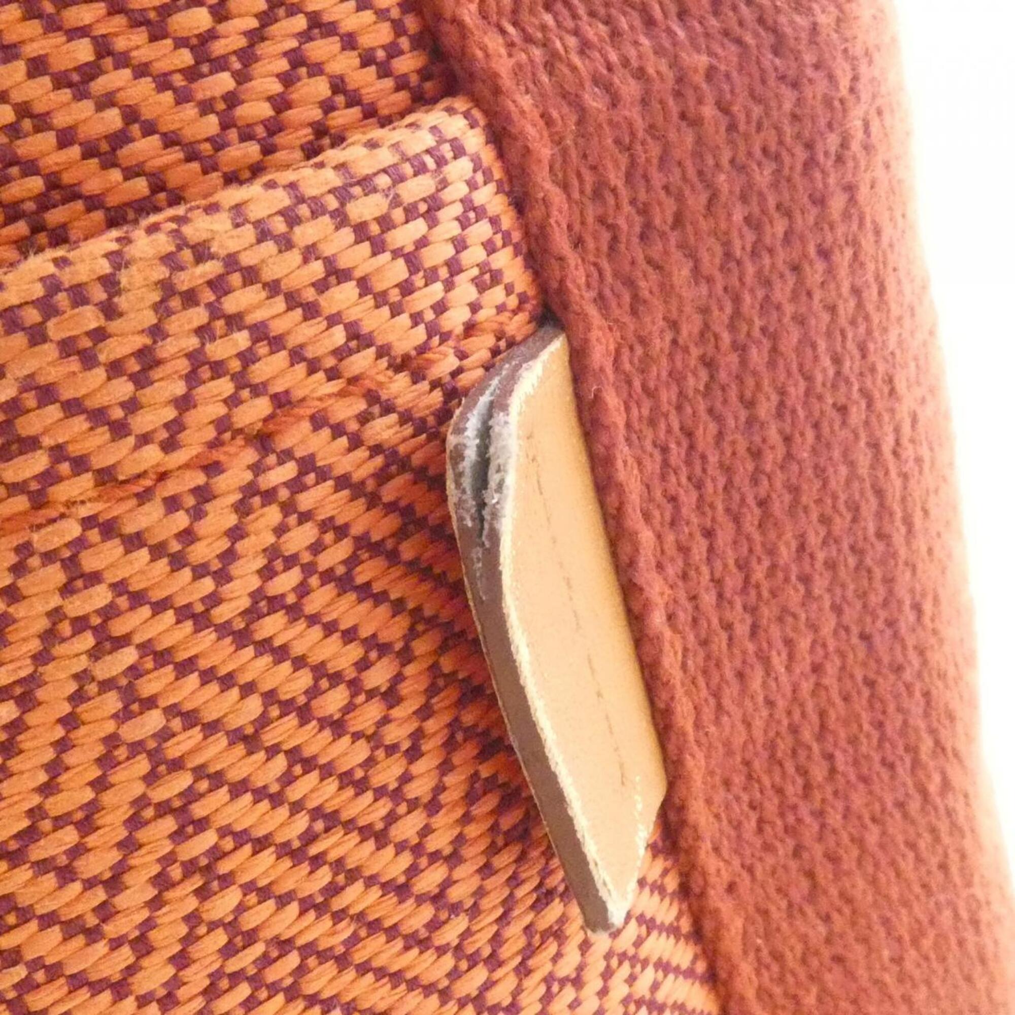 Hermes Orange Canvas Handbag (Pre-Owned)