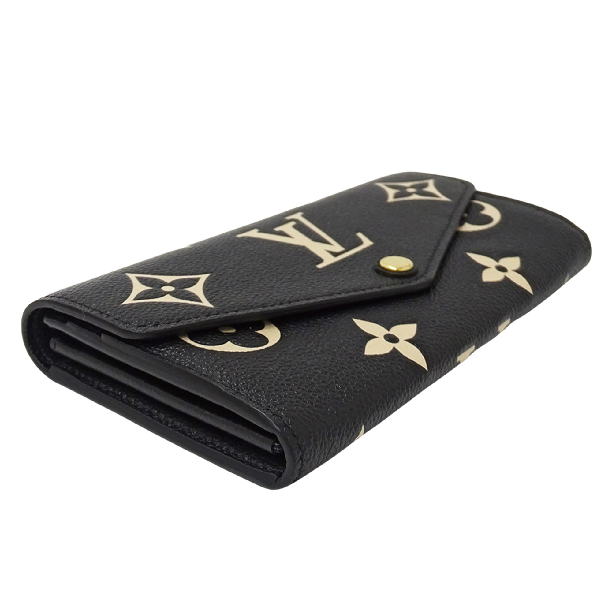 Louis Vuitton Monogram Empreinte Beige Noir Monogram Empreinte Wallet (Bi-Fold) (Pre-Owned)