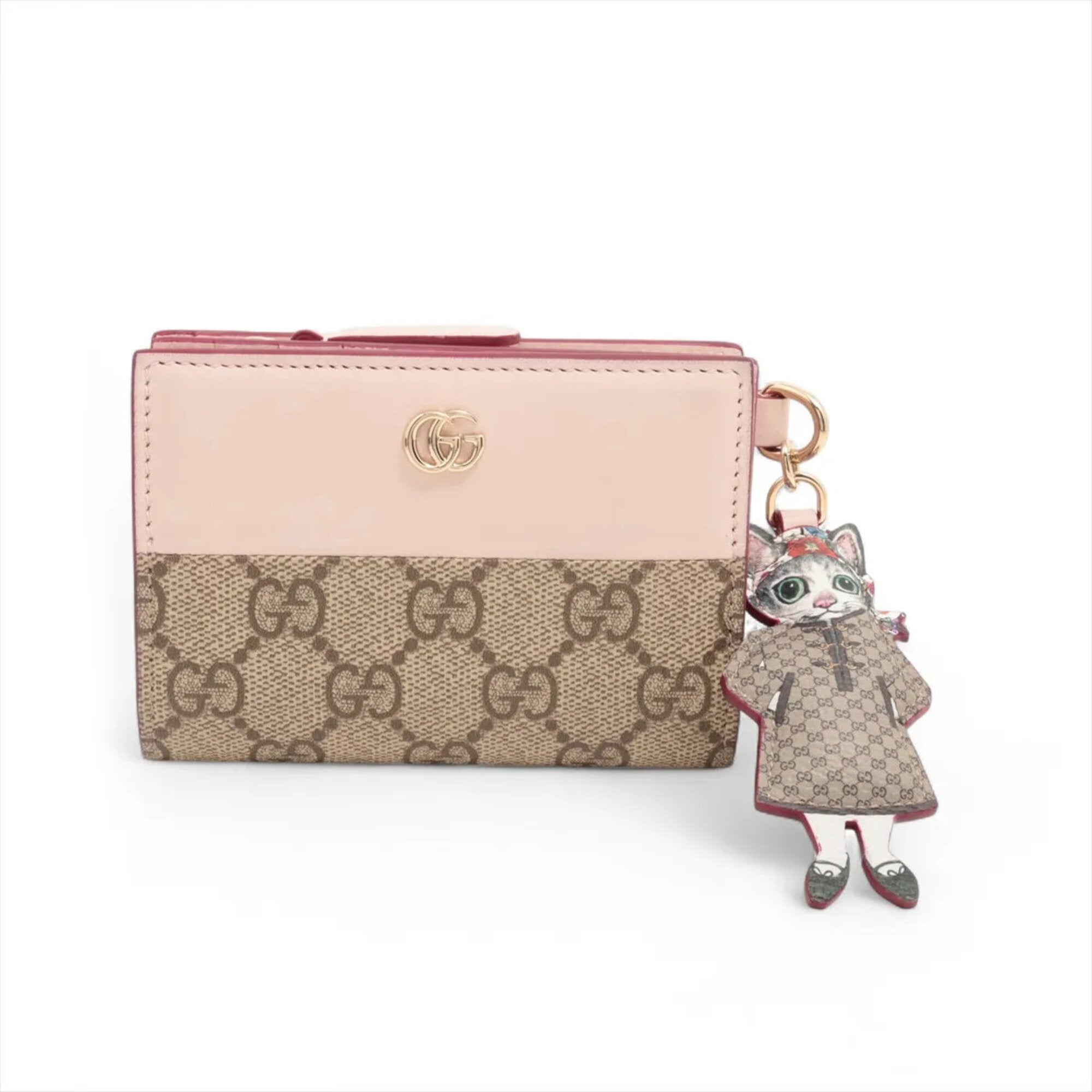 Gucci Pink Gg Supreme Wallet (Bi-Fold) (Pre-Owned)