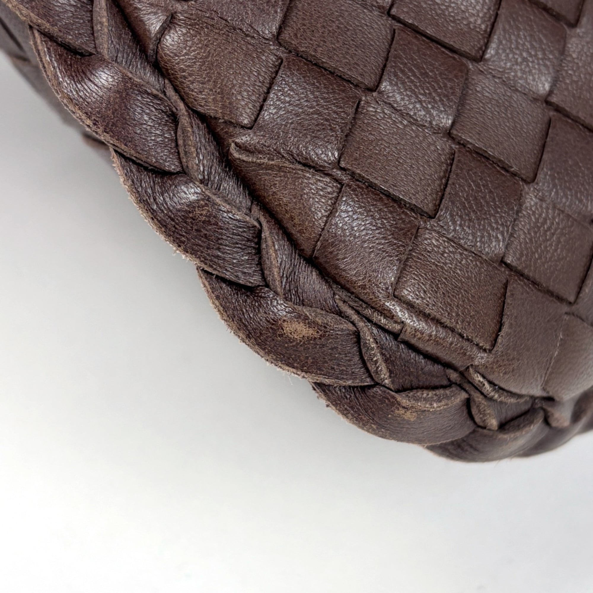 Bottega Veneta Intrecciato Brown Leather Shoulder Bag (Pre-Owned)